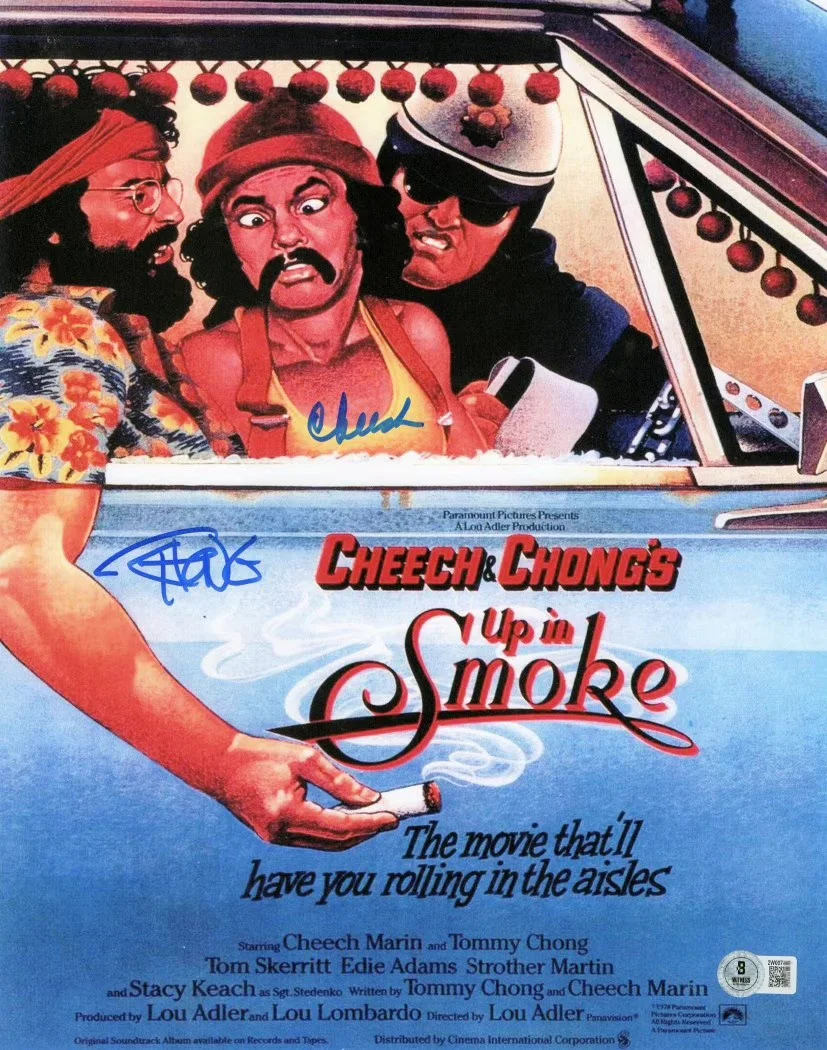 CHEECH MARIN TOMMY CHONG — CHEECH CHONG UP IN SMOKE 8.5X11 SIGNED PHOTO AUTOGRAPH WEED POT POSTER REPRINT