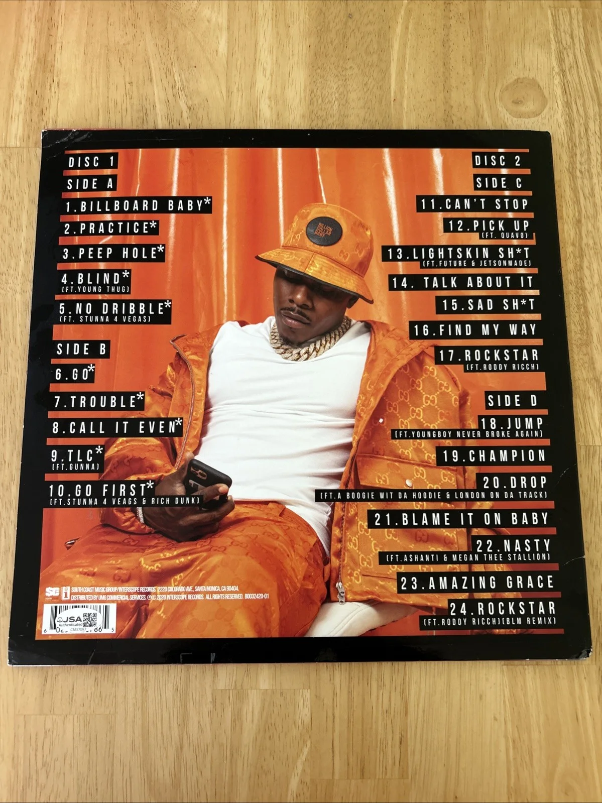 Dababy Autographed Blame It On Baby Deluxe Music Album Vinyl JSA Certified, изображение 5