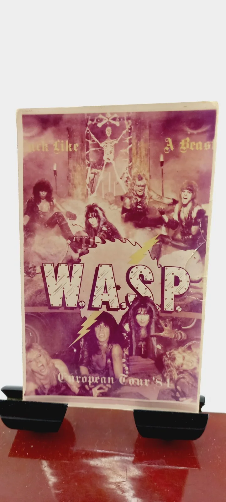 vintage 1984 W.A.S.P original rock band music Press Photo 6.5 x 10cm, изображение 4