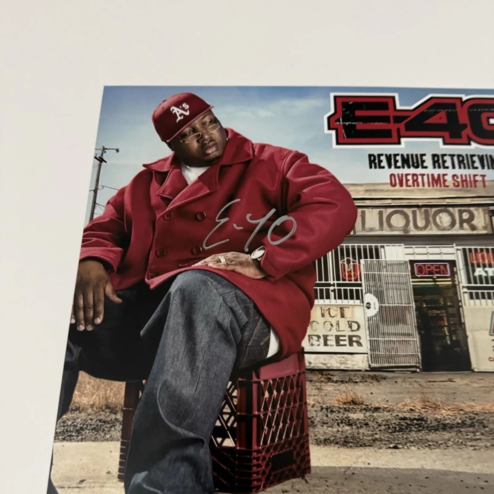 E-40 SIGNED REVENUE RETRIEVIN 12x12 PHOTO E40 BAY AREA RAPPER JSA COA, изображение 2
