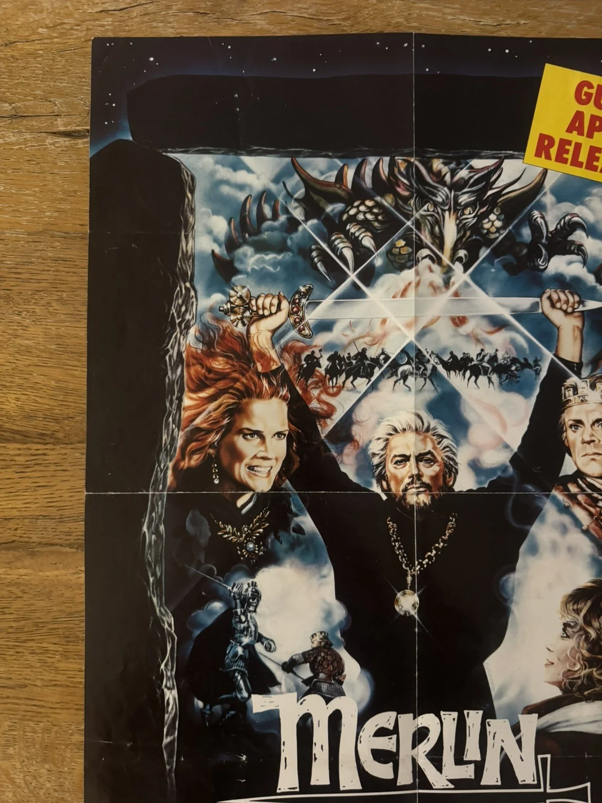 Merlin and the sword rare Original Video Shop VHS Poster 1985, изображение 5