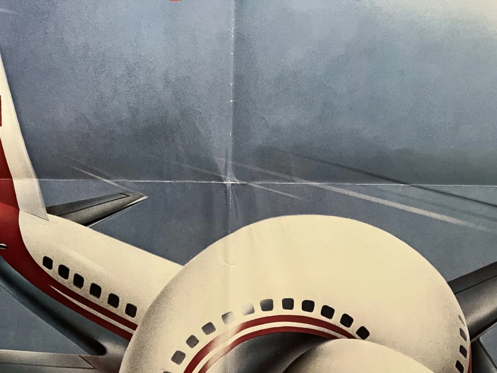 Airplane - Leslie Nielsen 1980 USA Original Vintage Poster One Sheet 27" x 41", изображение 2