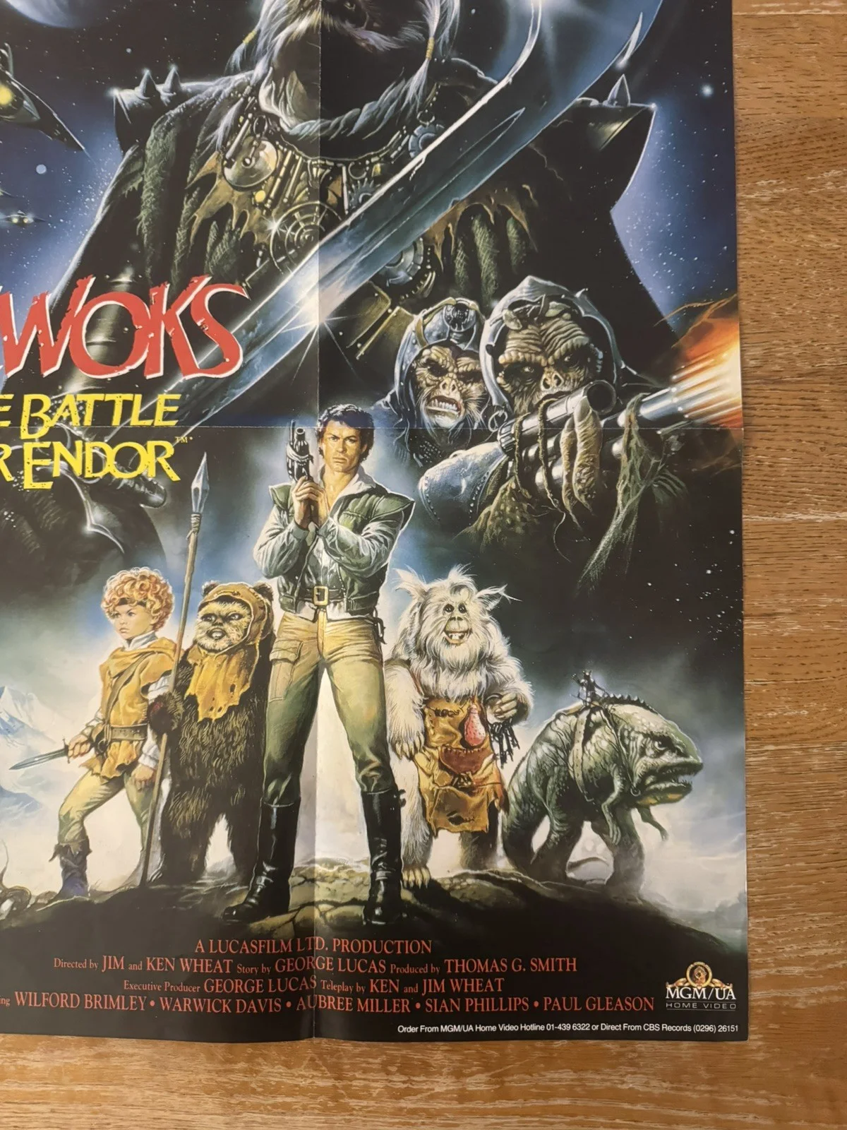 Ewoks the battle for endor rare Original Video Shop VHS Poster 1985 DS, изображение 2