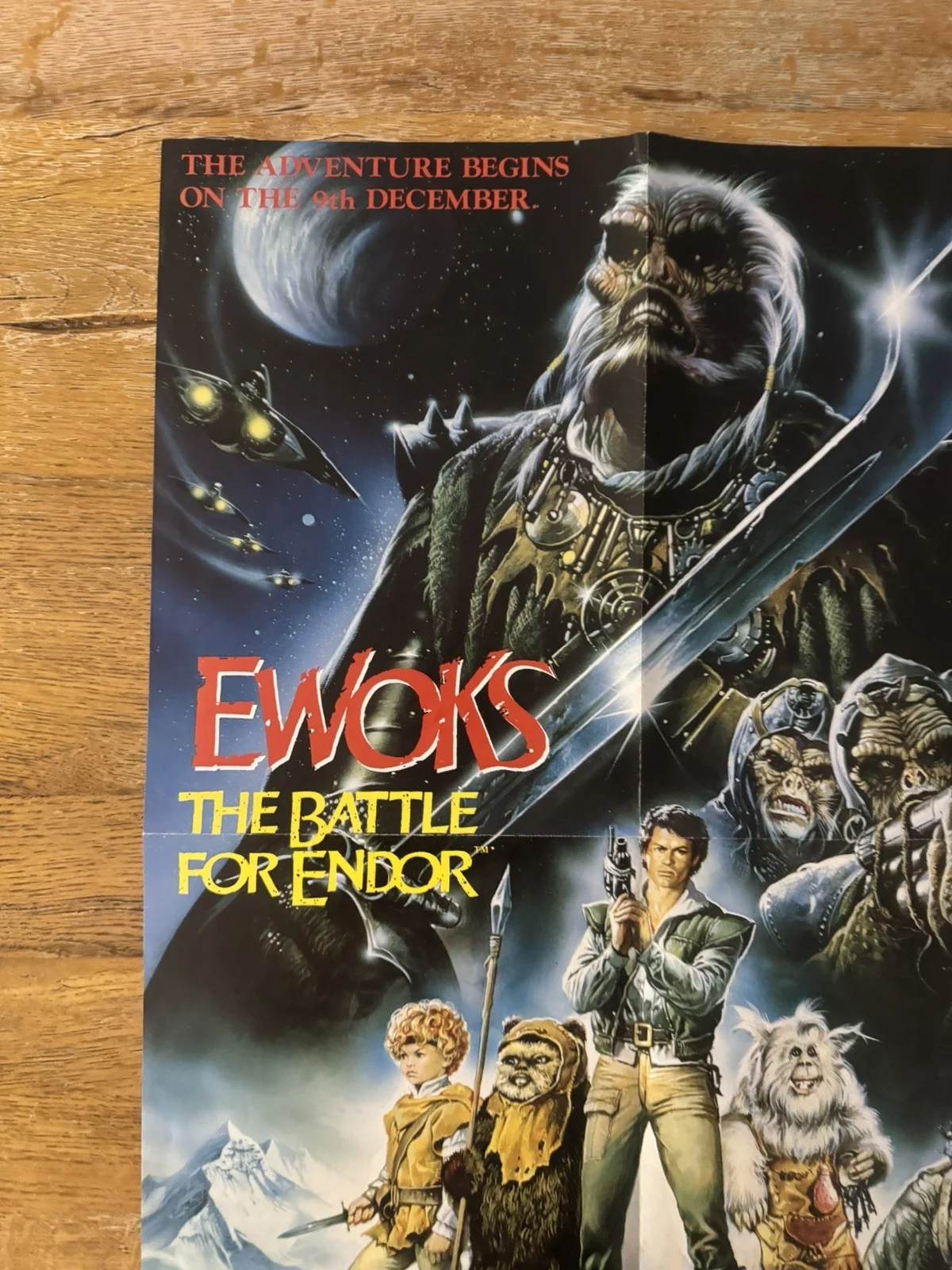 Ewoks the battle for endor rare Original Video Shop VHS Poster 1985 DS, изображение 3