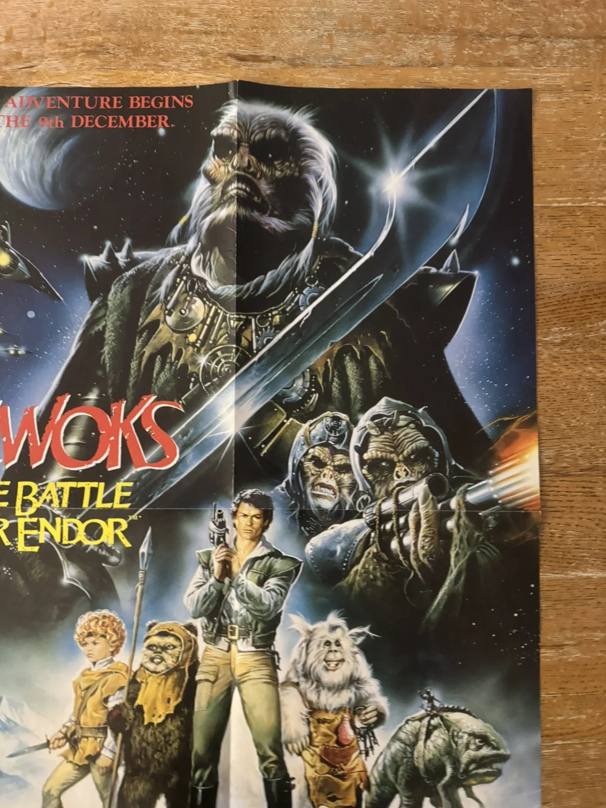 Ewoks the battle for endor rare Original Video Shop VHS Poster 1985 DS, изображение 5