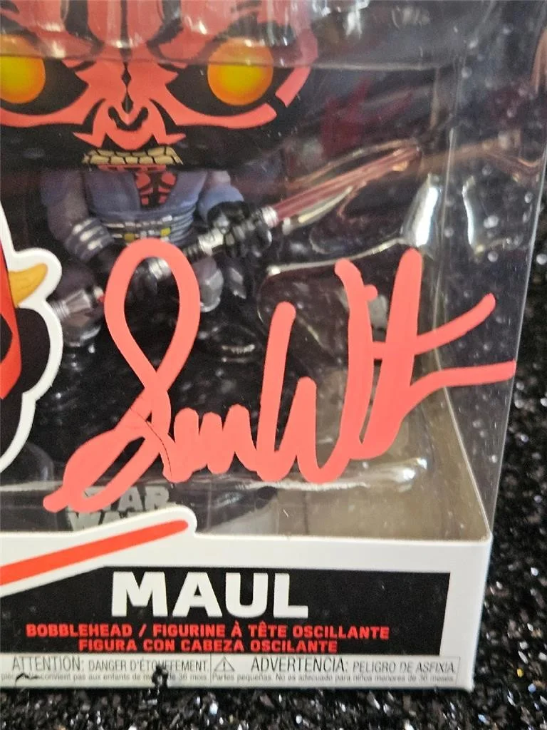 SAM WITWER — SAM WITWER SIGNED AUTOGRAPHED FUNKO POP! STAR WARS 828 DARTH MAUL FIGURE COA, image 2