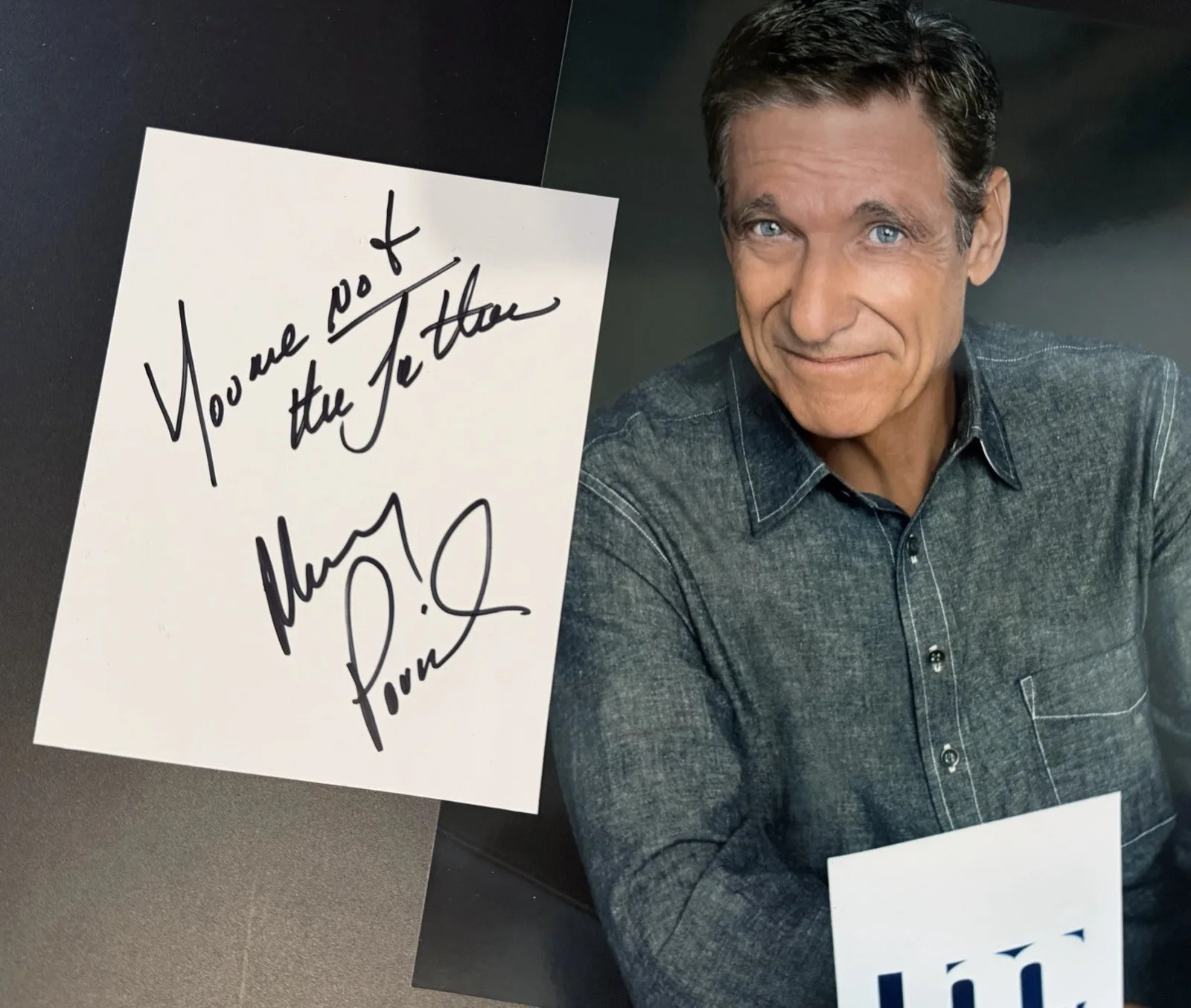 Maury Povich Signed 8x10 Photo & Inscribed Cut Signature “You’re Not The Father”, изображение 2
