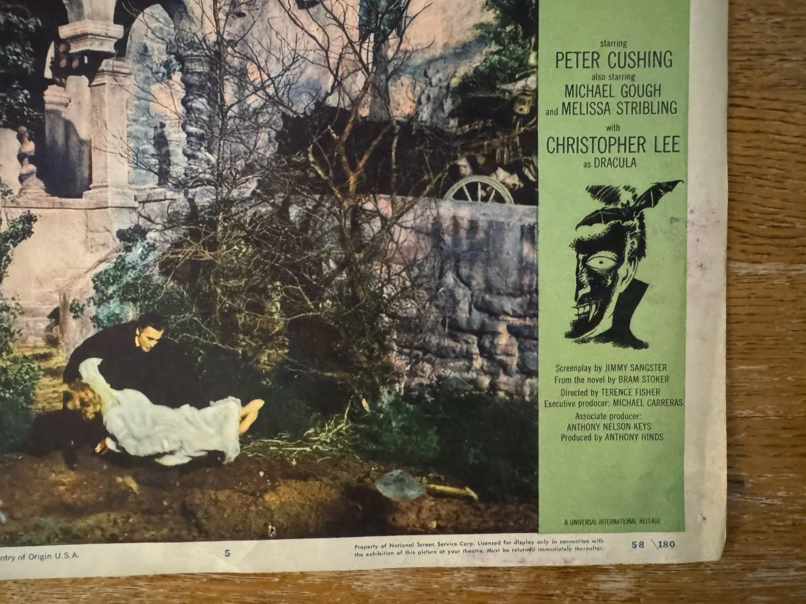 HORROR OF DRACULA 1958 Christopher Lee orig LOBBY CARD Hammer vampire horror, изображение 4