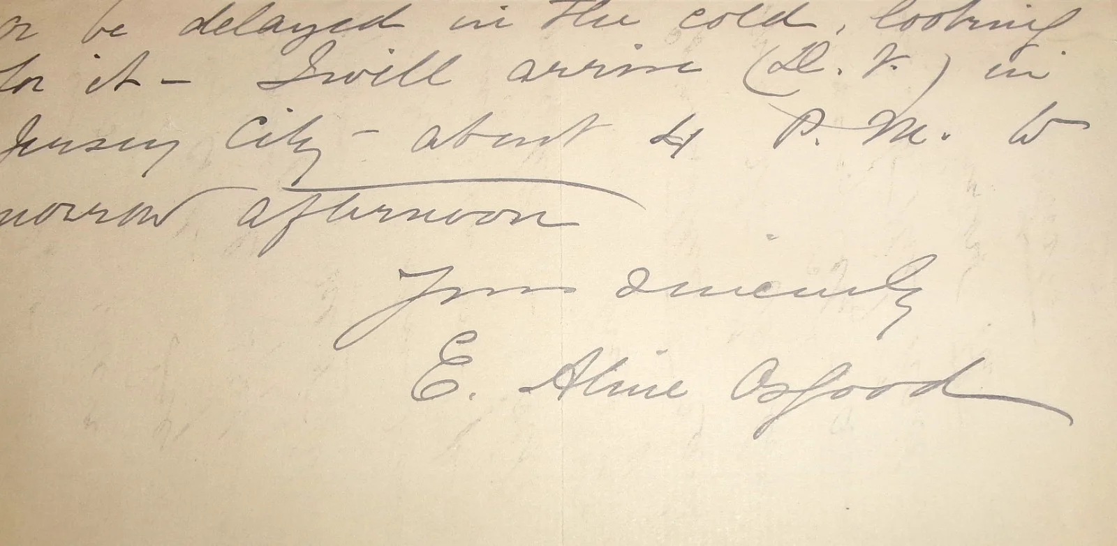 Emma Aline Osgood ALS 1883 Opera Singer Suffering from a Cold Theodore Thomas !!, image 3