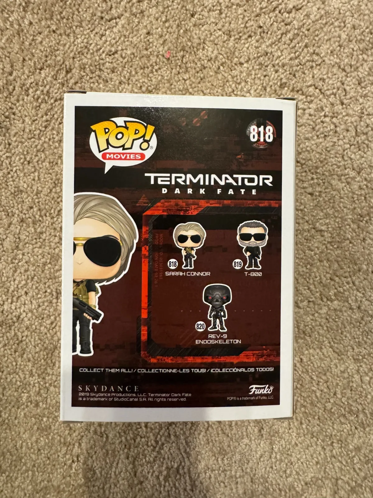 Linda Hamilton Signed Sarah Connor Terminator Funko Pop 818 SWAU COA WS, изображение 4