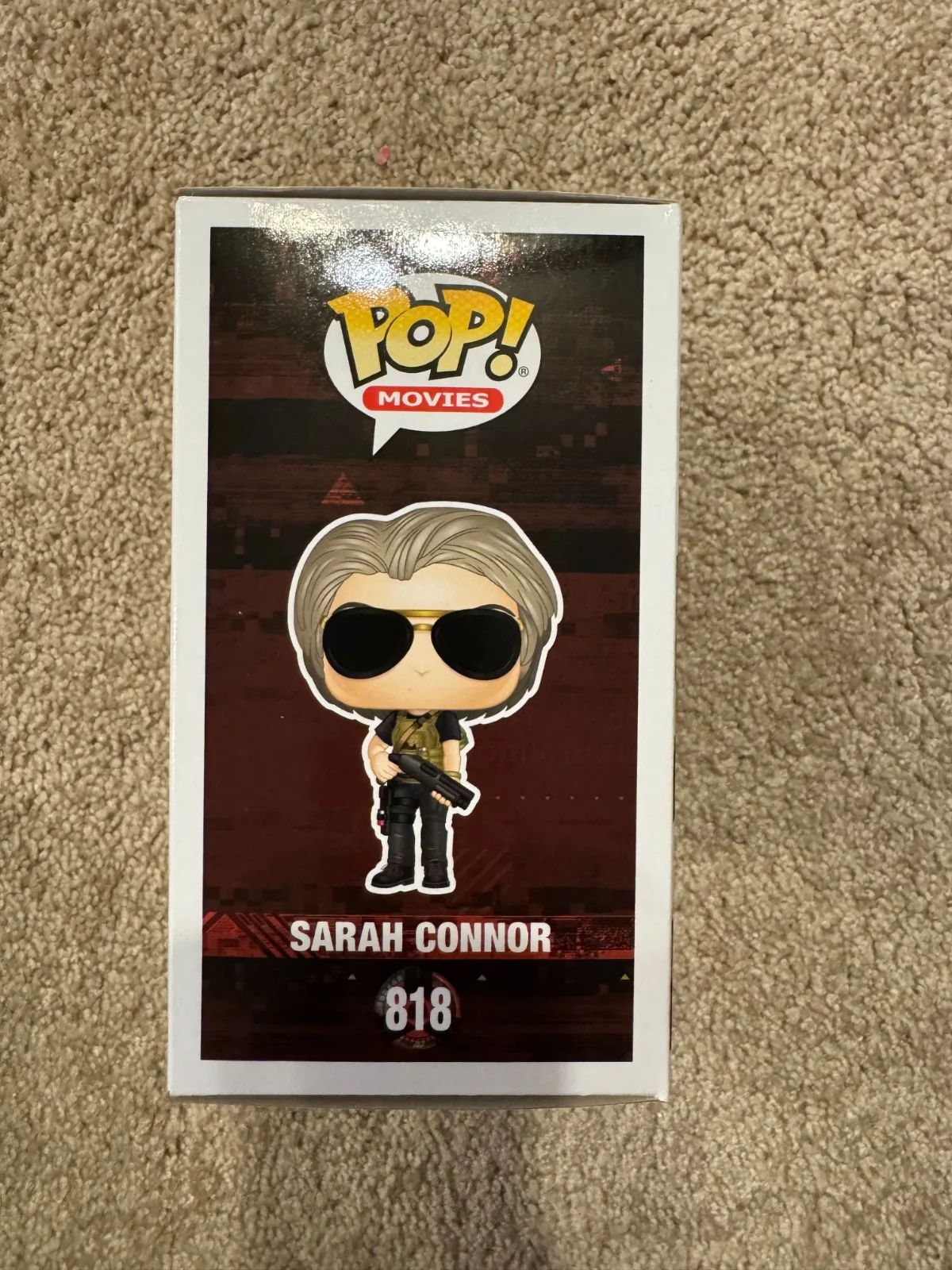 Linda Hamilton Signed Sarah Connor Terminator Funko Pop 818 SWAU COA WS, изображение 5