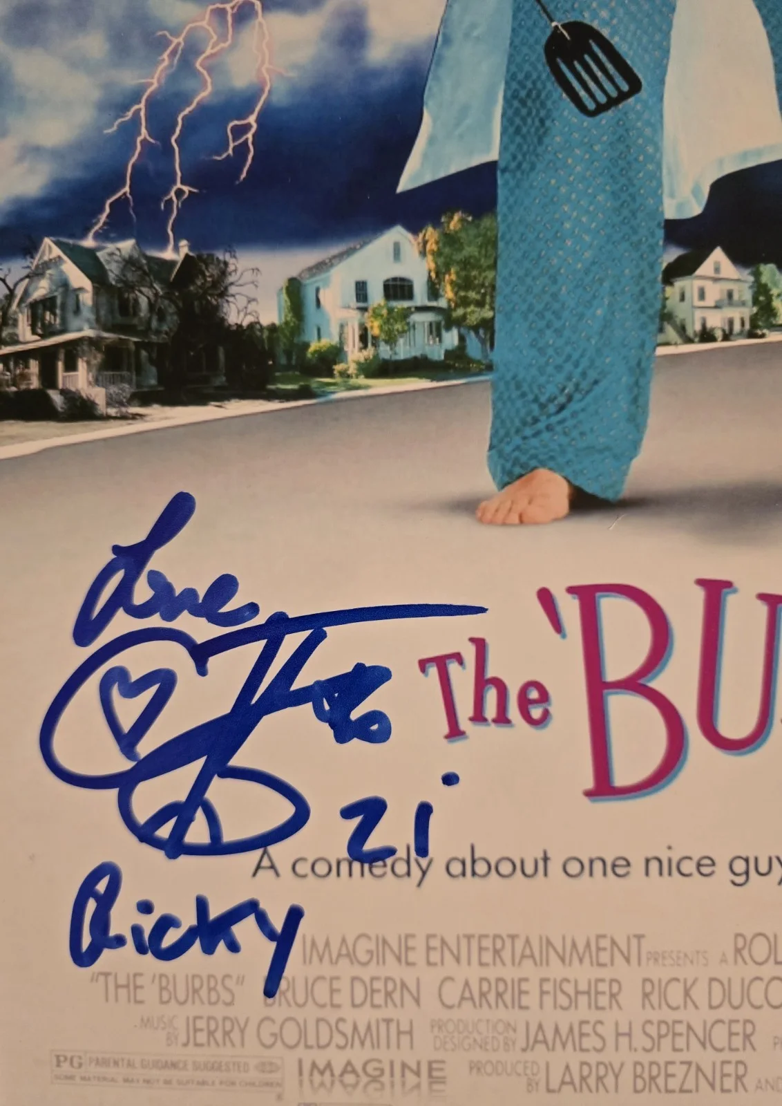 Corey Feldman — Corey Feldman Signed 11X17 The Burbs JSA Witnessed, image 2