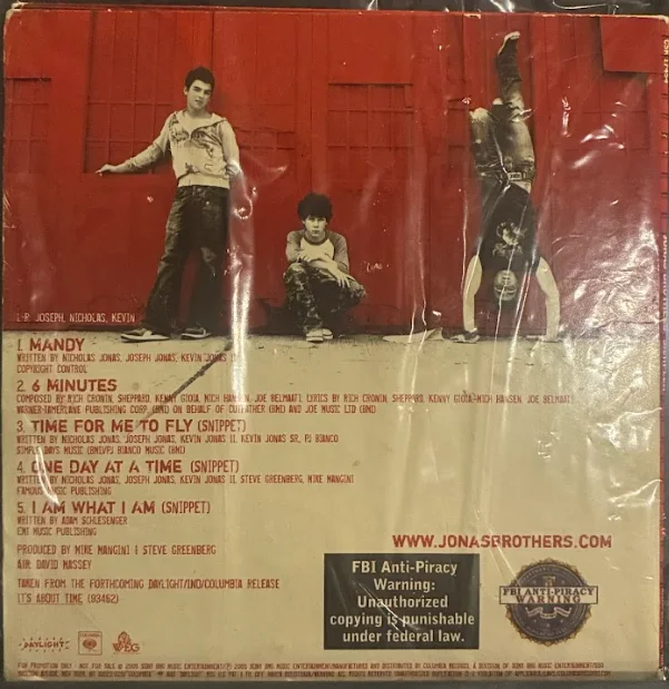 2005 AUTOGRAPHED UNRELEASED JONAS BROTHERS PROMO CD, image 2