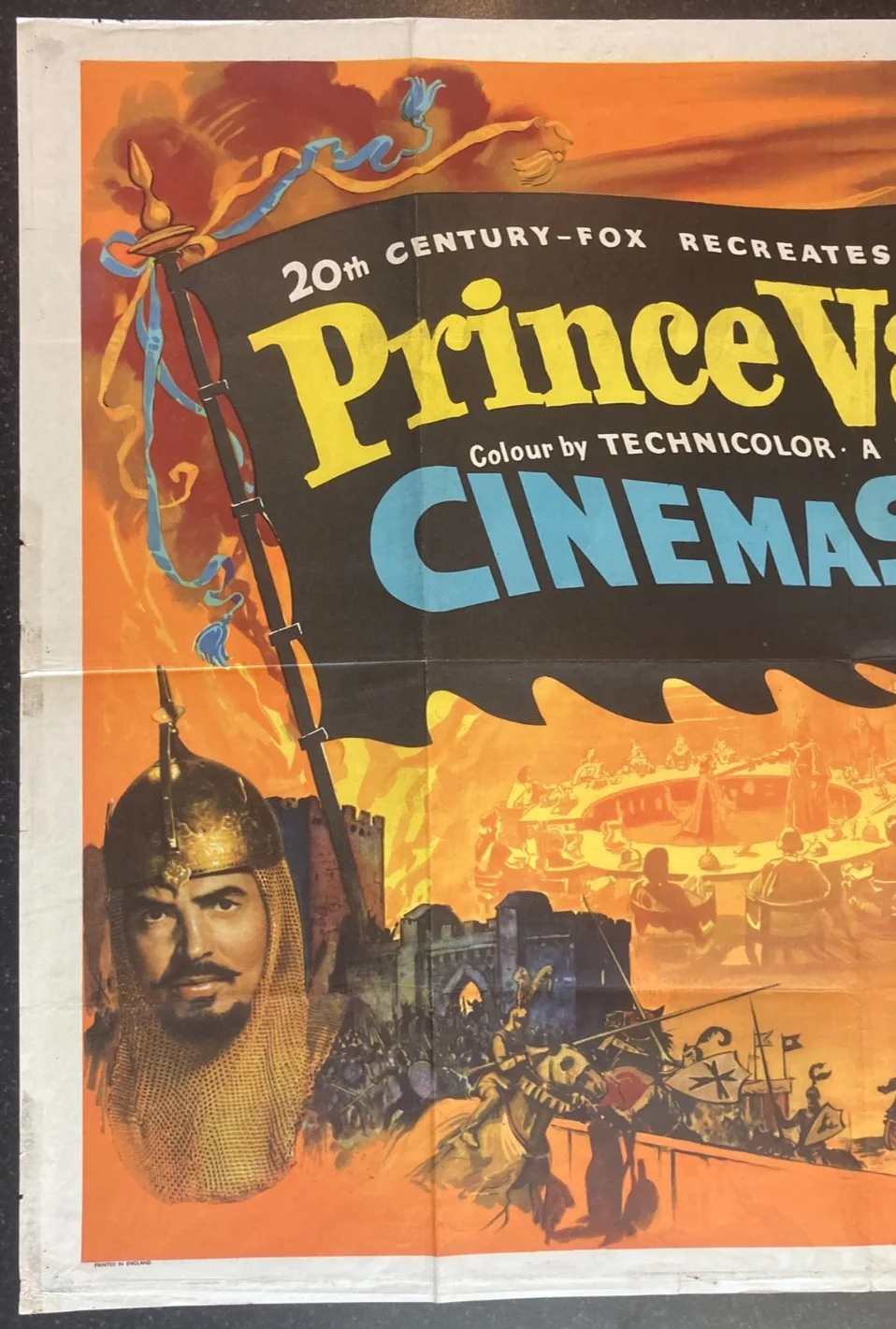 PRINCE VALIANT 1954 Original Cinema UK Quad Movie POSTER Janet Leigh Rare, изображение 3