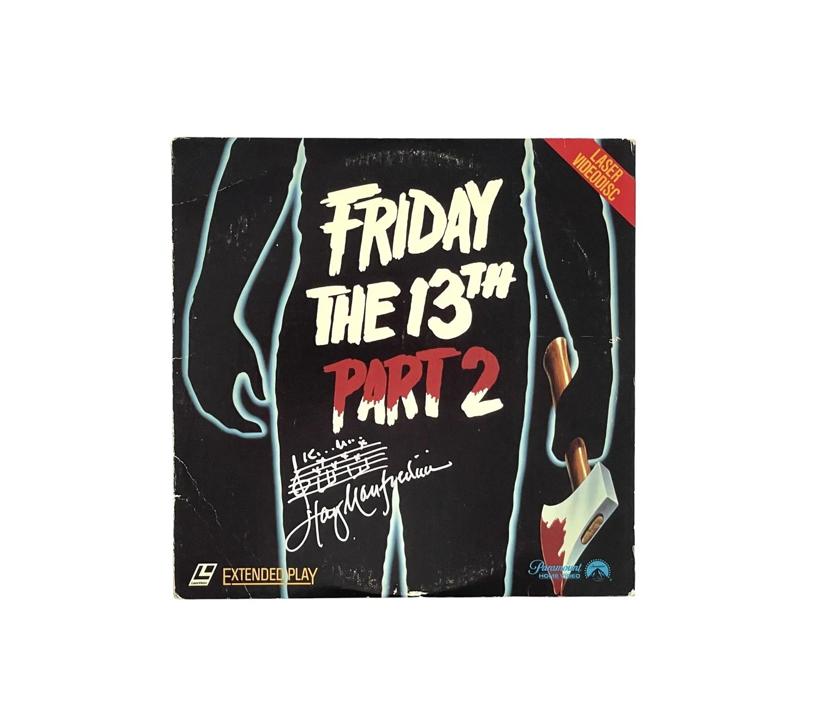 Harry Manfredini — Friday the 13th Part 2 Laserdisc Autographed by Harry Manfredini JSA Certified, image 2