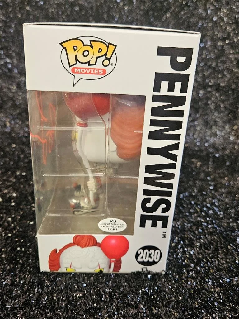 BILL SKARSDARD — BILL SKARSGARD SIGNED FUNKO POP! HOROR MOVIE 2030 IT PENNYWISE FIGURE WITH COA, изображение 4