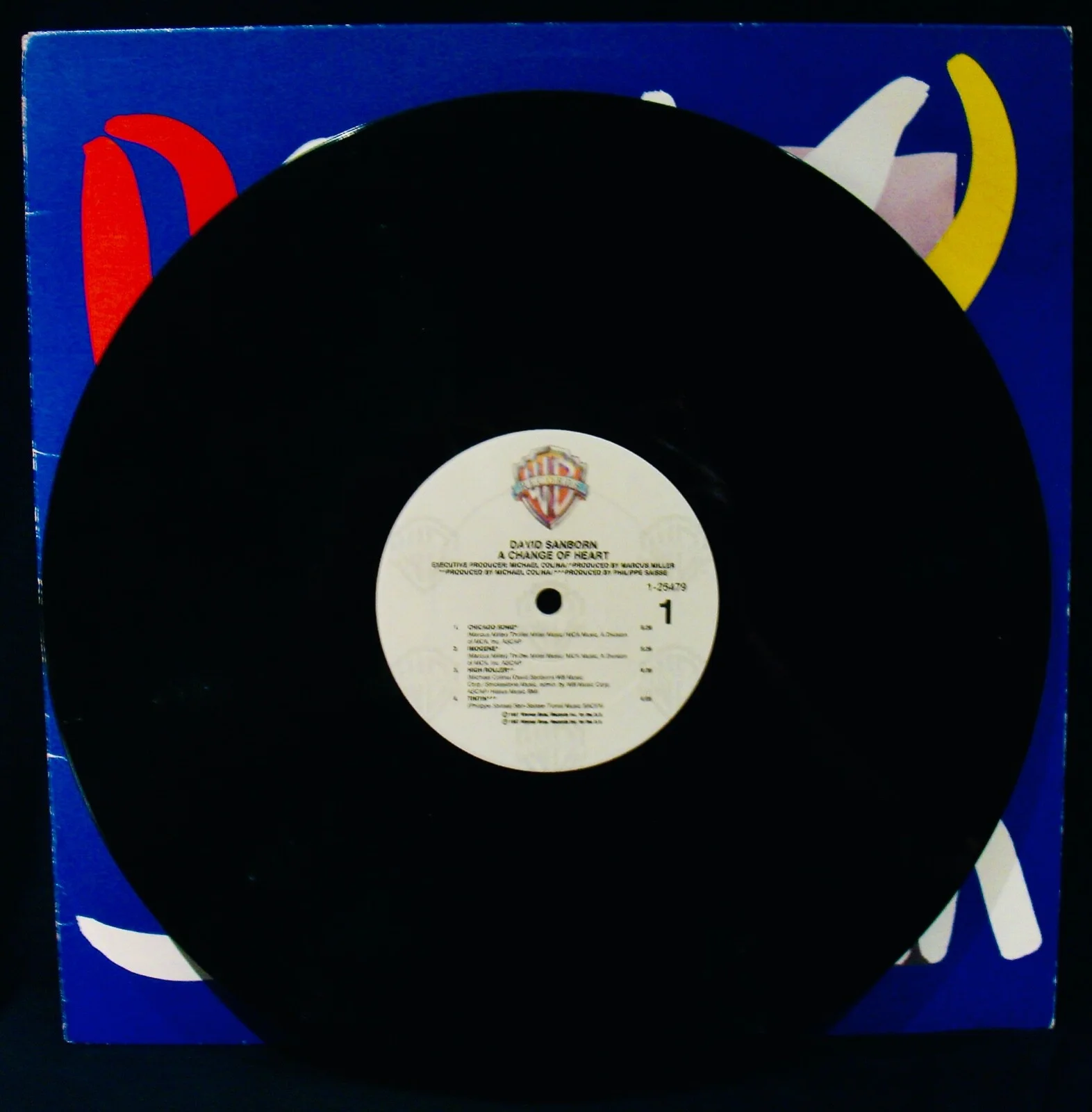 DAVID SANBORN Signed A CHANGE OF HEART Album~Alto Saxophone, изображение 2