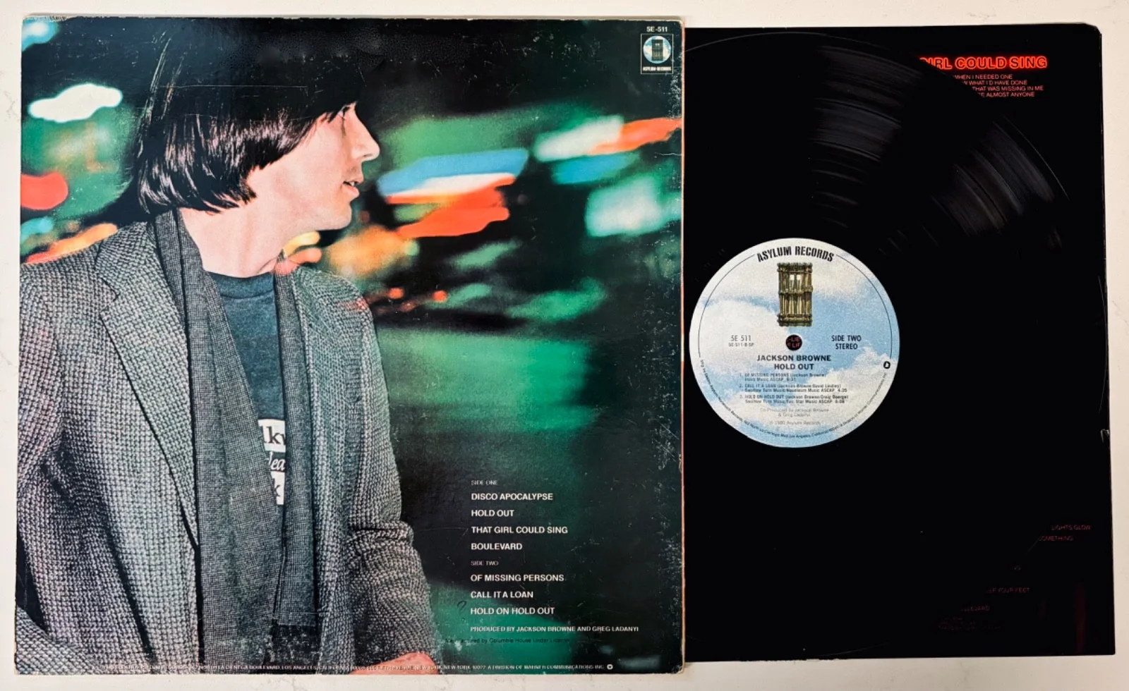 JACKSON BROWNE~Signed HOLD OUT Album~Singer Songwriter~Nice Vinyl...!, изображение 2