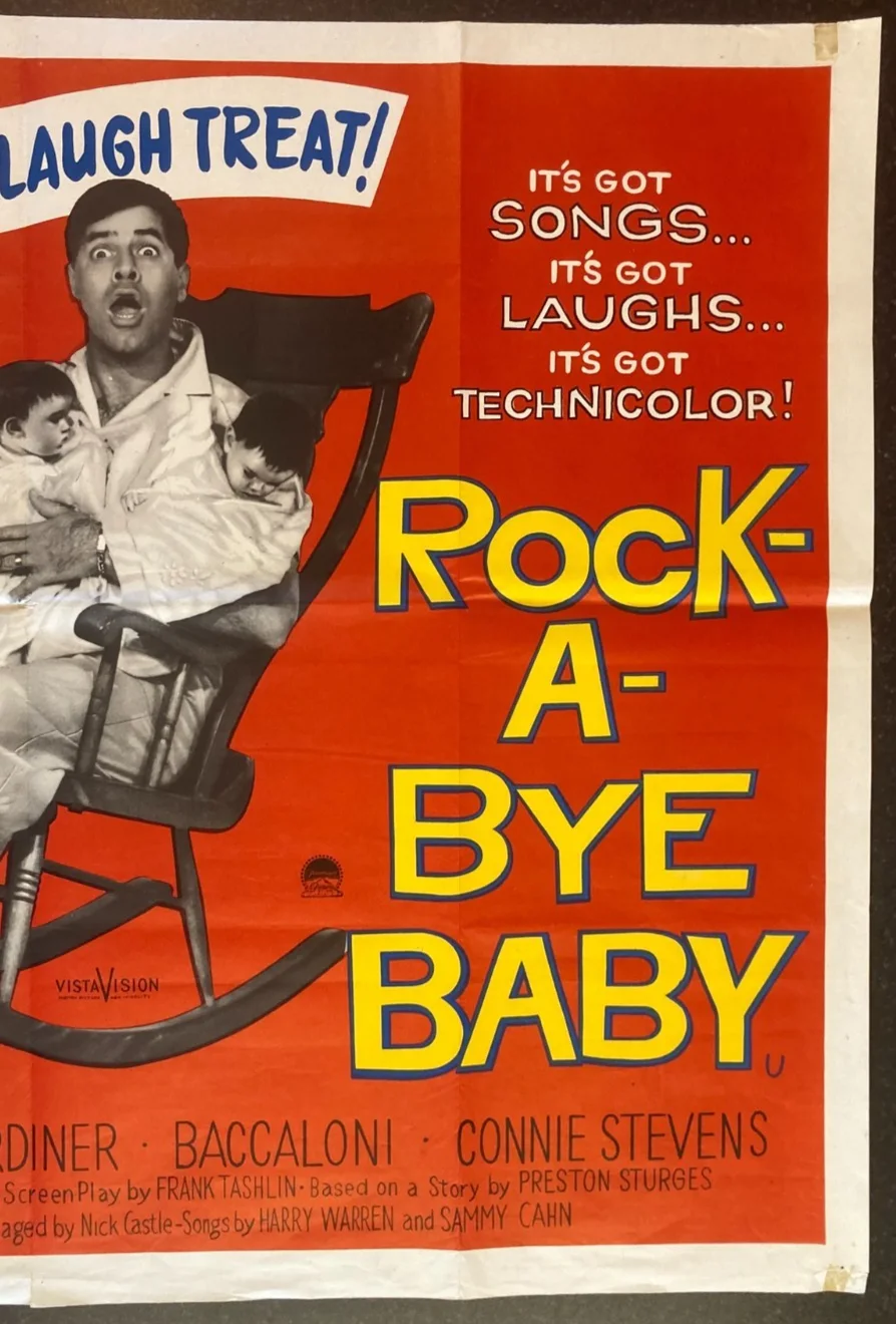ROCK A BYE BABY 1958 Original Cinema UK Quad Movie POSTER Jerry Lewis Rare, изображение 4