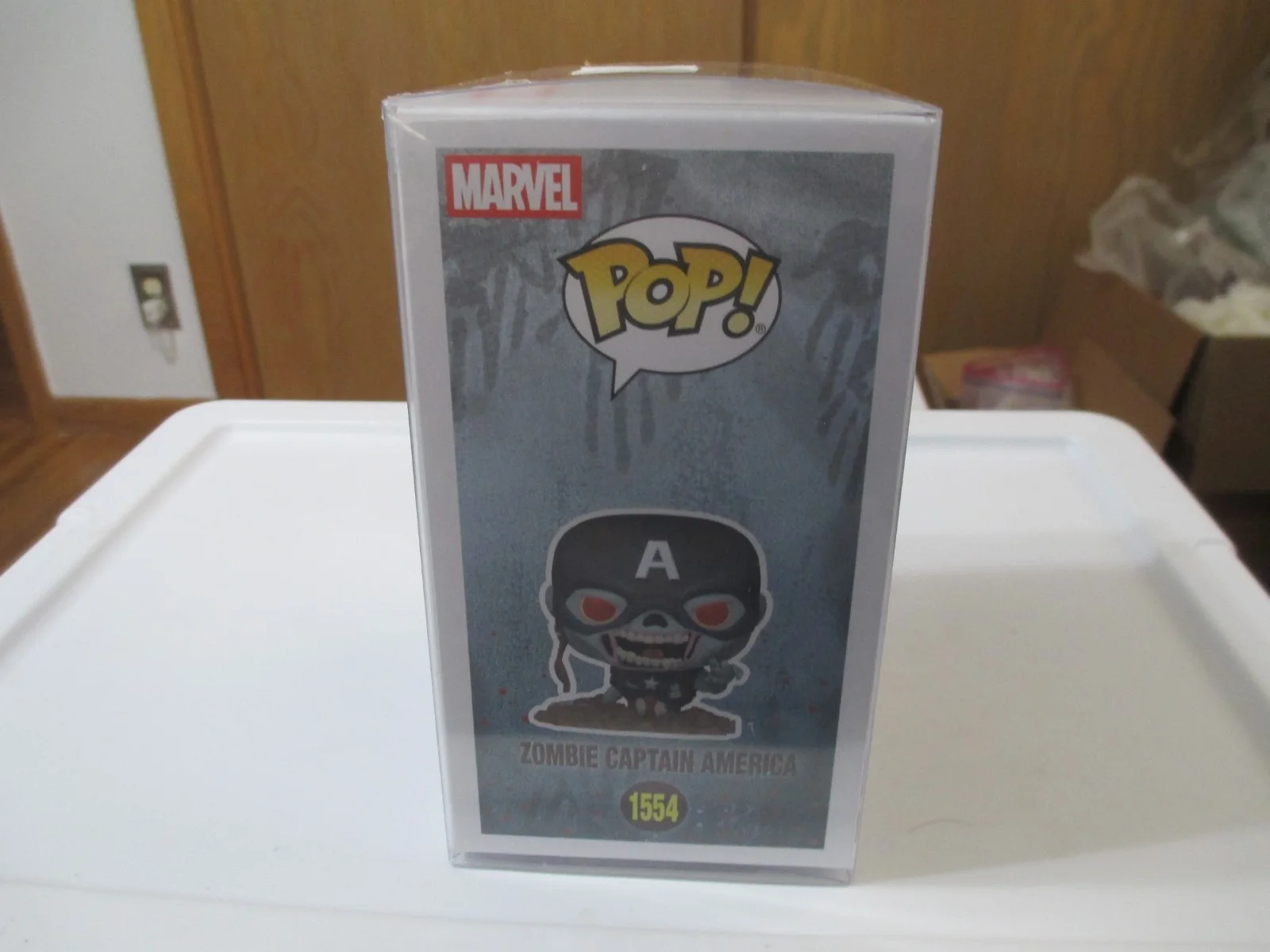 Chris Evans — Chris Ecans as Zombie Captain America Autographed Bobblehead 1554 Funko Pop, image 5