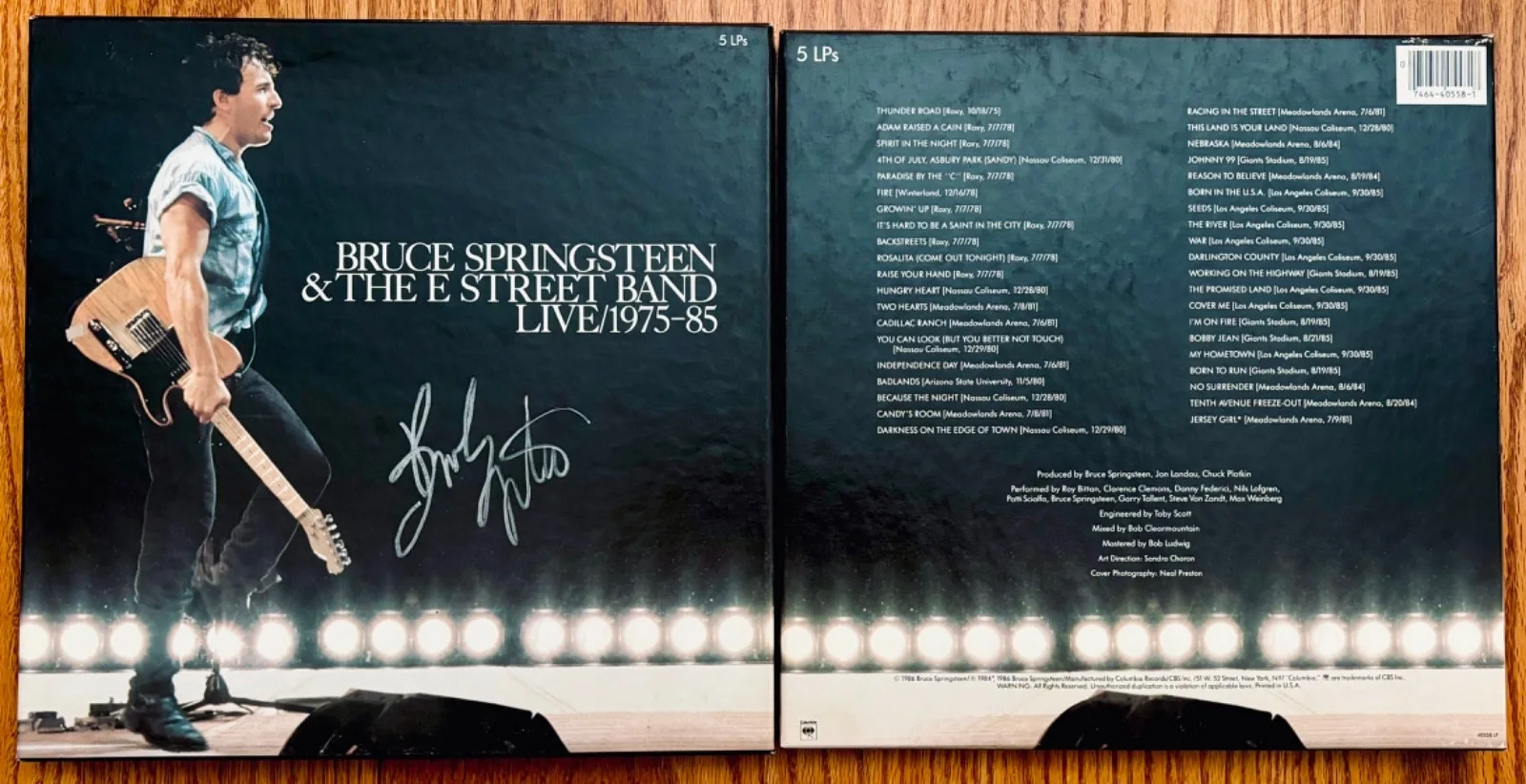 BRUCE SPRINGSTEEN & THE E STREET BAND Signed LIVE/1975-85~5 Album Box Set~NMint, image 4