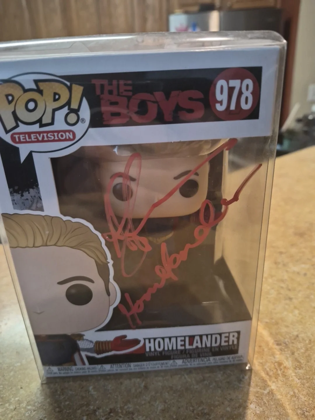Anthony Starr — Anthony Starr The Boys TV Show signed Homelander Funko Pop Vinyl Figure, изображение 2