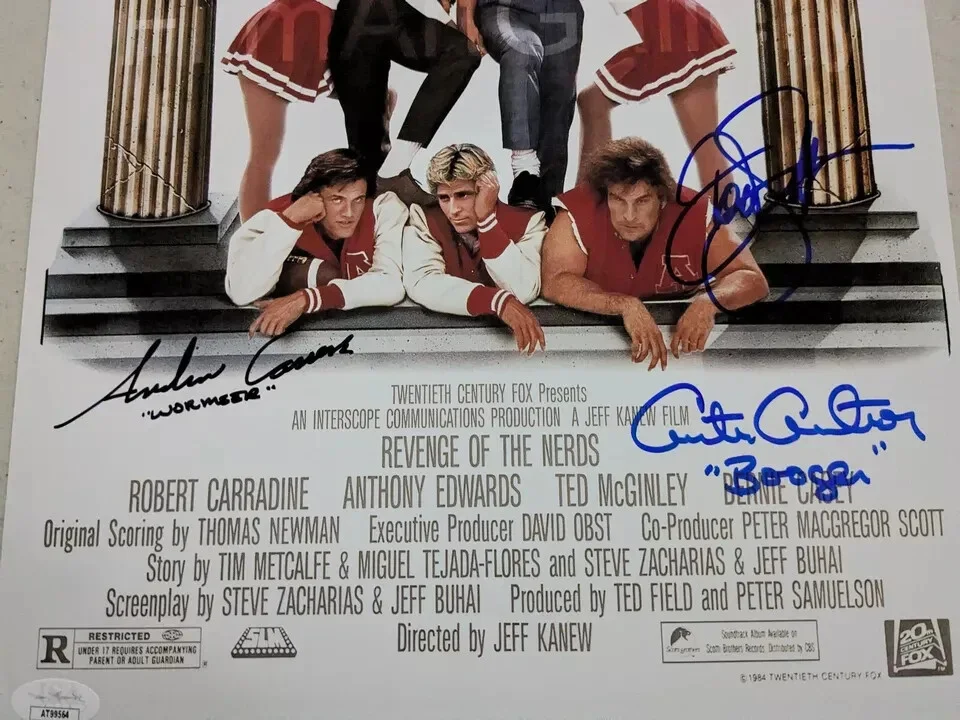 Revenge Of The Nerds 7x Cast Signed 11x17 POSTER Autograph JSA COA, image 3