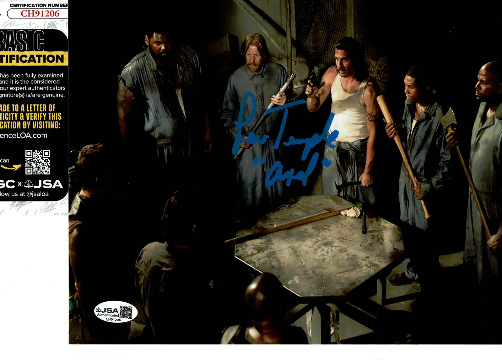 Lew temple — Walking Dead Lew Temple autographed 8x10 color photo JSA Certified