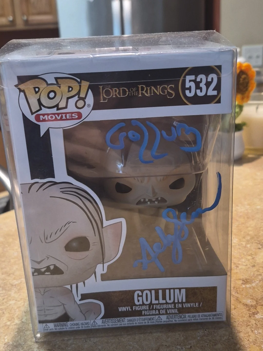 Andy Serkis — Andy Serkis The Lord Of The Rings Movies signed Gollum Funko Pop Vinyl Figure, изображение 2