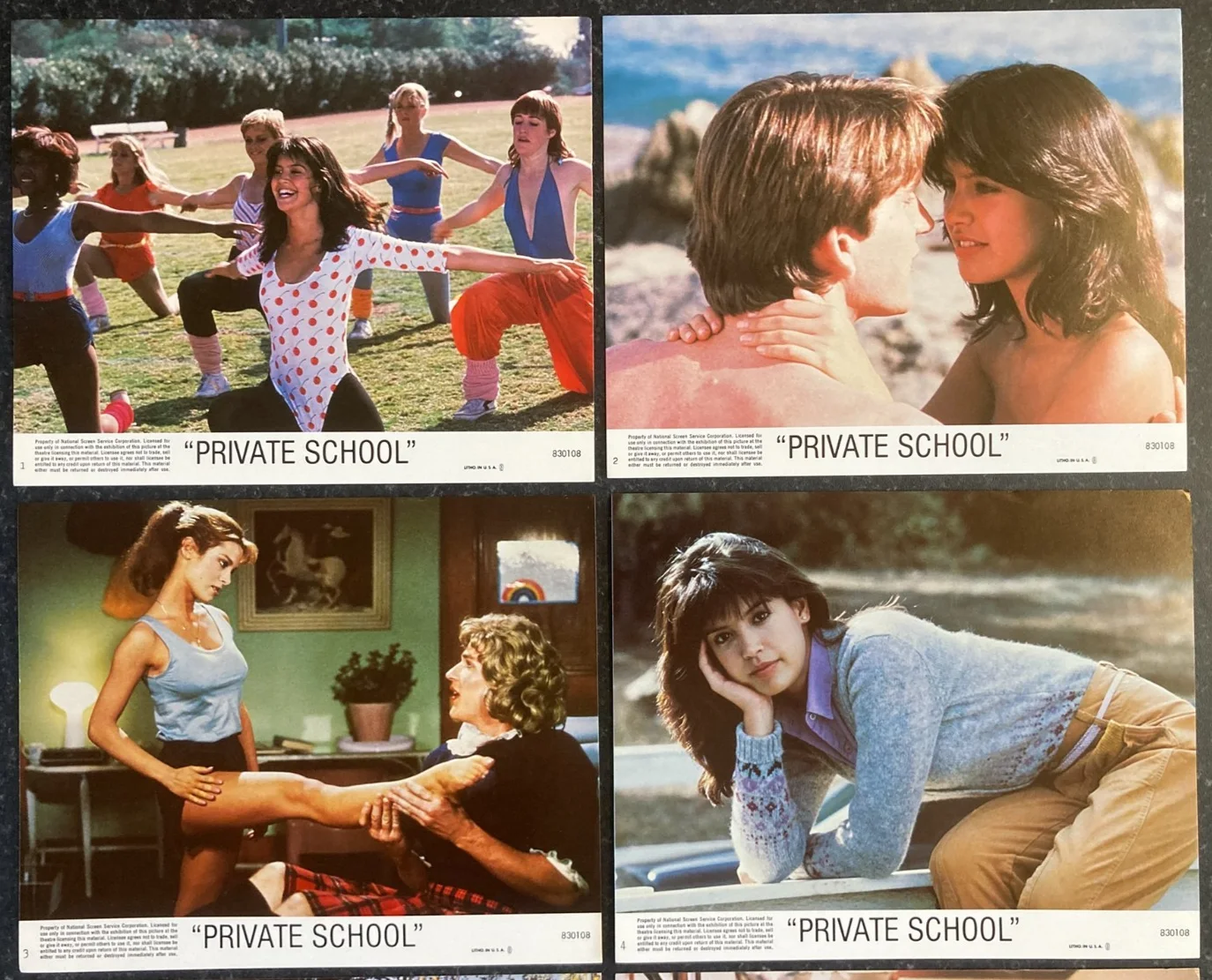 PRIVATE SCHOOL 1983 Original Movie US Lobby Card Set 10x8 Phoebe Cates, image 2
