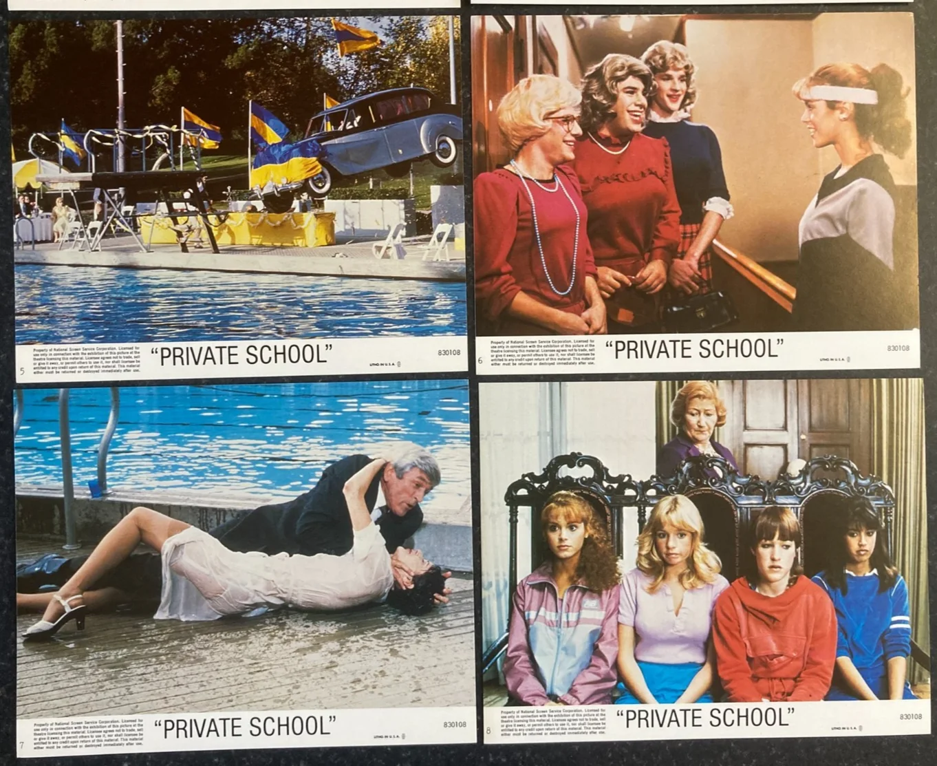 PRIVATE SCHOOL 1983 Original Movie US Lobby Card Set 10x8 Phoebe Cates, image 3