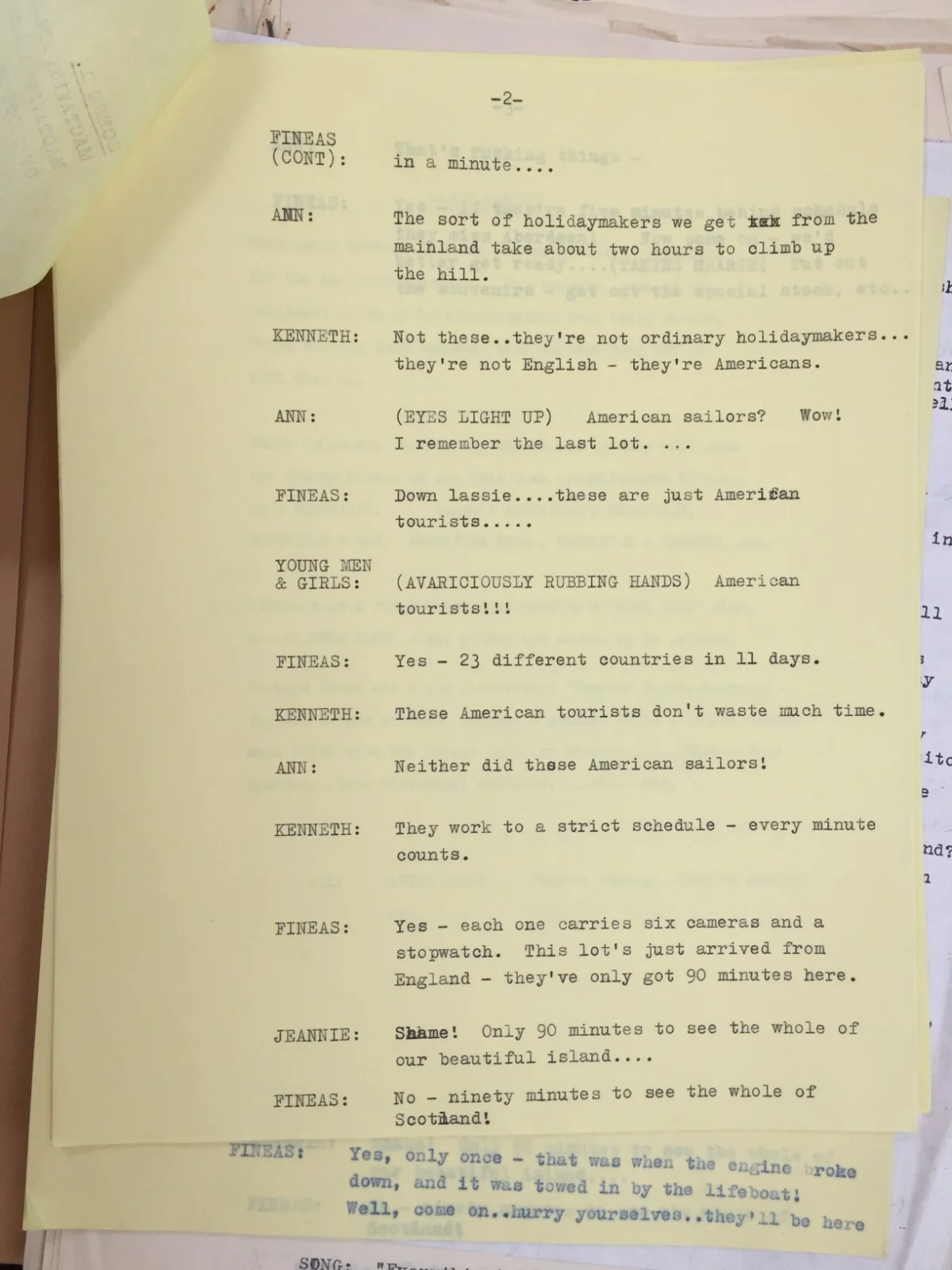 Original Ronald Wolfe 1959 scripts & notes "Mactavish Island" (On the Buses etc), image 3