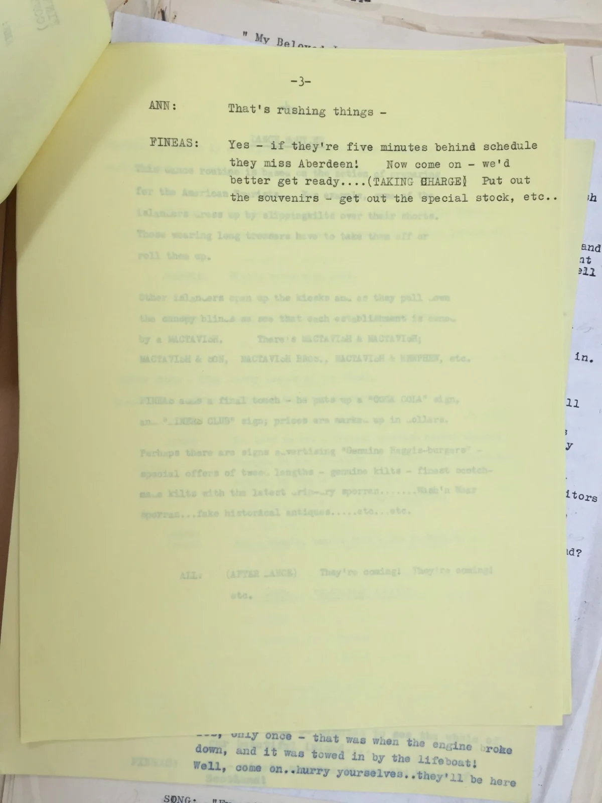 Original Ronald Wolfe 1959 scripts & notes "Mactavish Island" (On the Buses etc), image 4