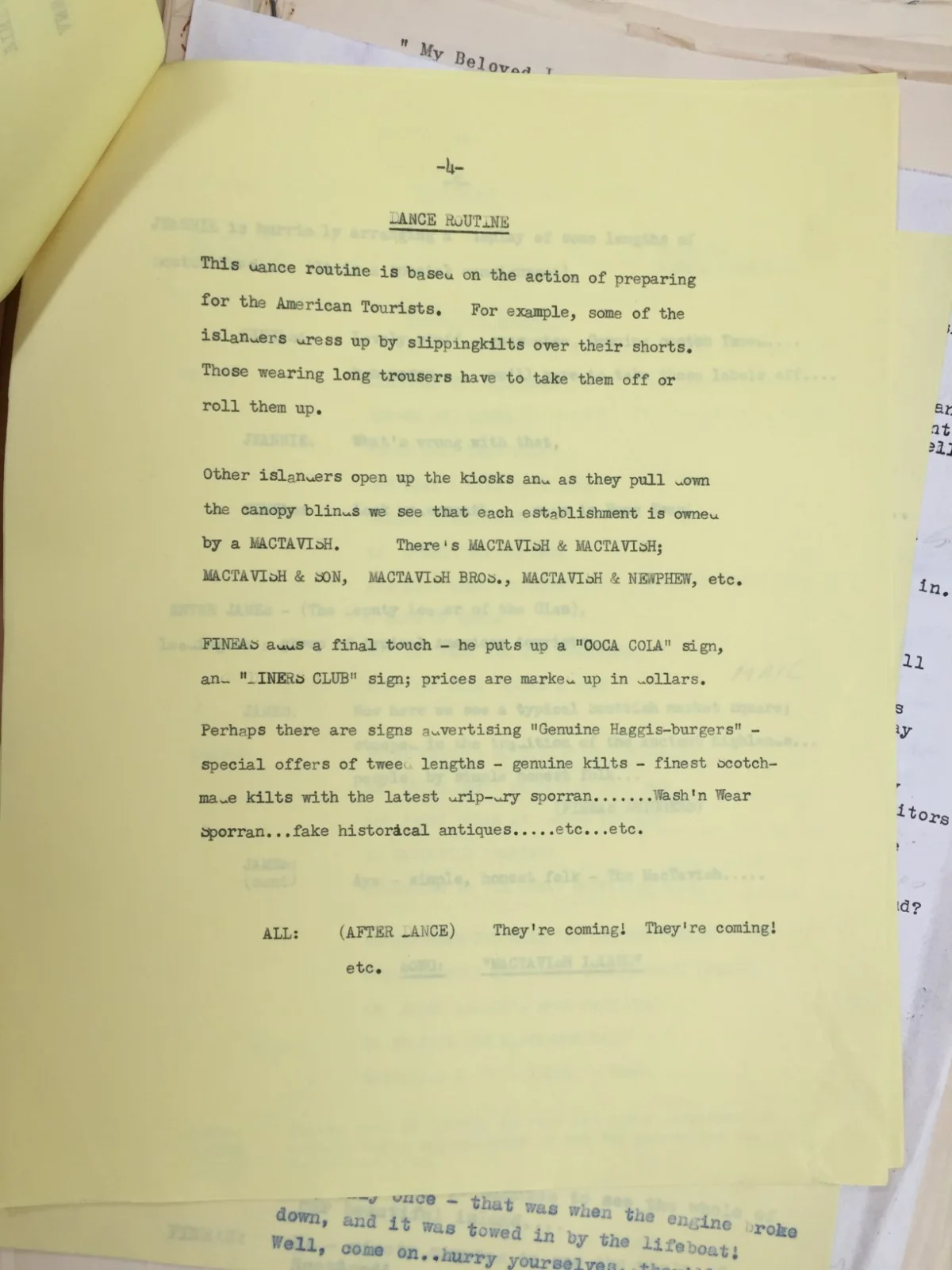 Original Ronald Wolfe 1959 scripts & notes "Mactavish Island" (On the Buses etc), image 5