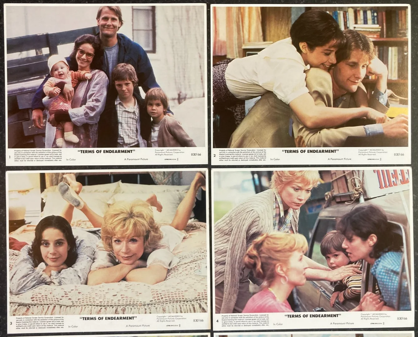 TERMS OF ENDEARMENT 1983 Original Movie US Lobby Card Set 10x8 MacLaine & Winger, изображение 2