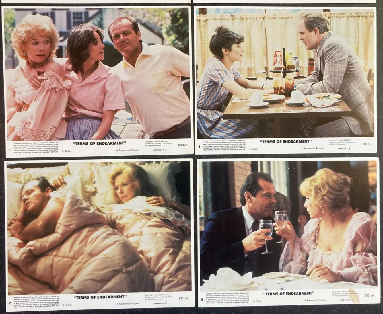 TERMS OF ENDEARMENT 1983 Original Movie US Lobby Card Set 10x8 MacLaine & Winger, изображение 3