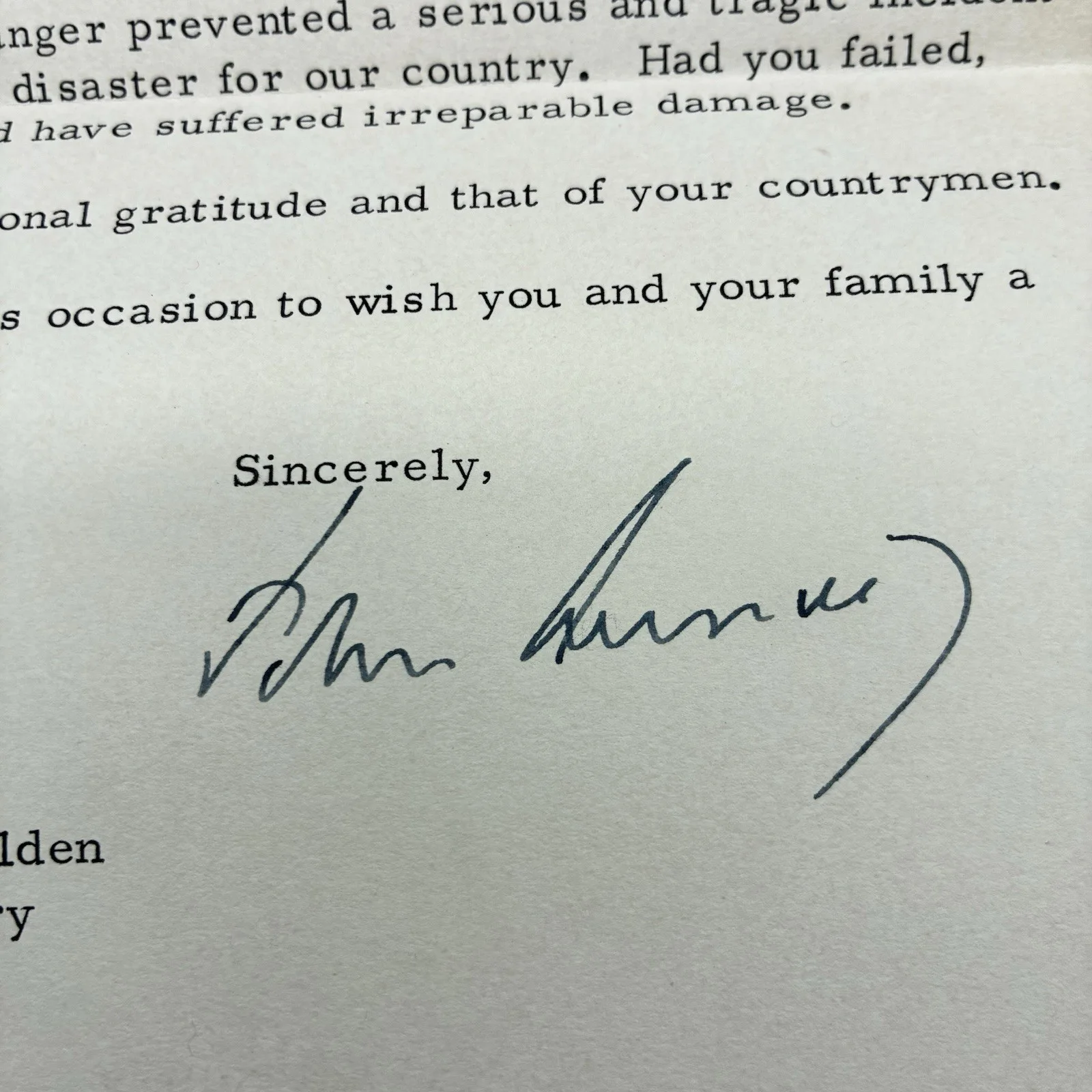 John F. Kennedy — 1962 JFK Signed Letter Ole Miss Riot w/ Envelope Civil Rights History Authentic, изображение 2