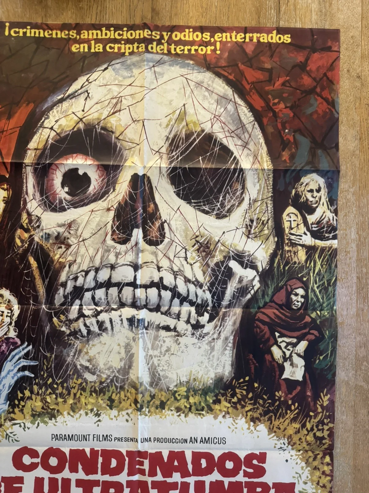 Tales from the Crypt ORIGINAL Spanish 197 POSTER Freddie Francis MAC Skull art!, изображение 5