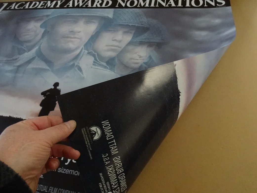Saving Private Ryan Original 1998 Double Side Quad Movie Poster 40" x 30" Rare, изображение 2