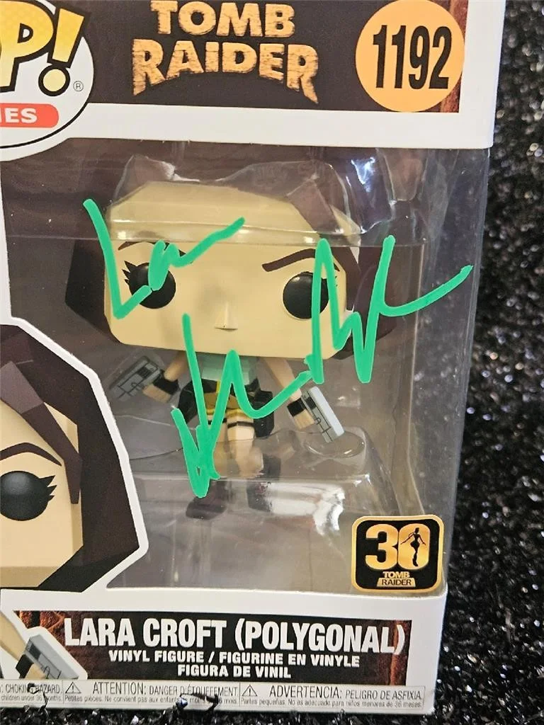 ALICIA VIKANDER — ALICIA VIKANDER SIGNED FUNKO POP! TOMB RAIDER 1192 LARA CROFT POLYGONAL COA, image 2