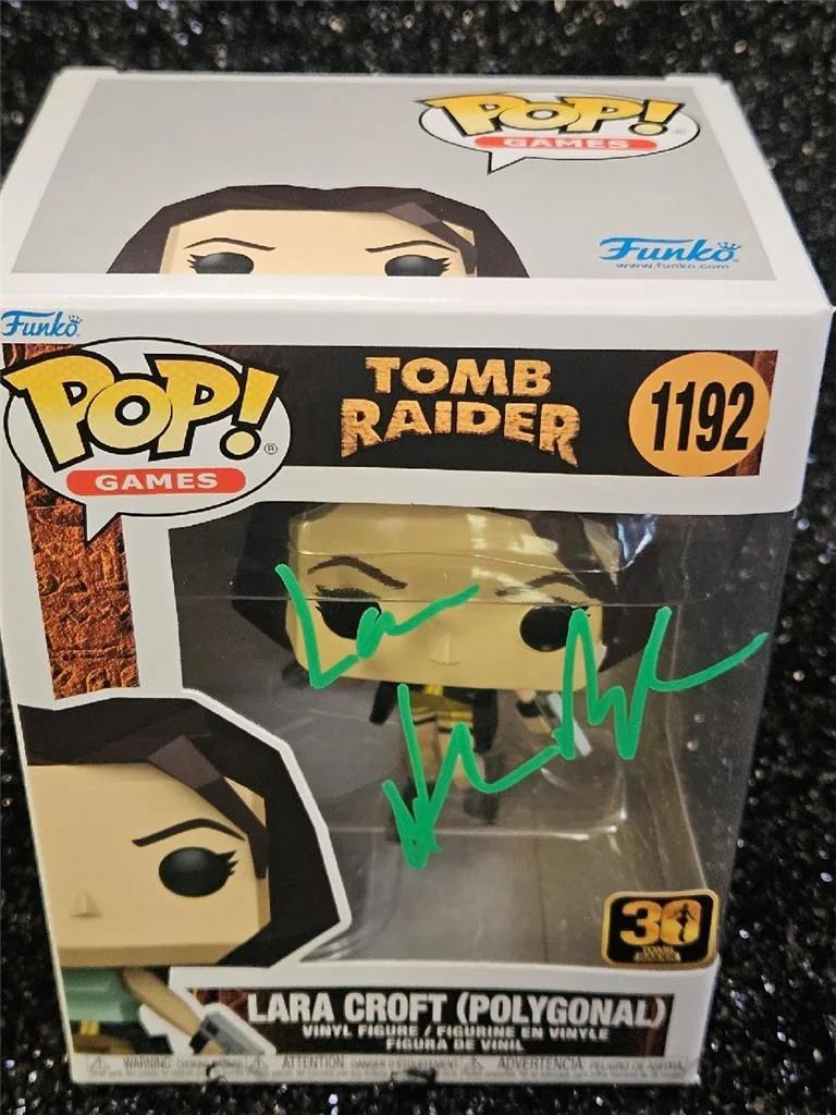 ALICIA VIKANDER — ALICIA VIKANDER SIGNED FUNKO POP! TOMB RAIDER 1192 LARA CROFT POLYGONAL COA, image 3