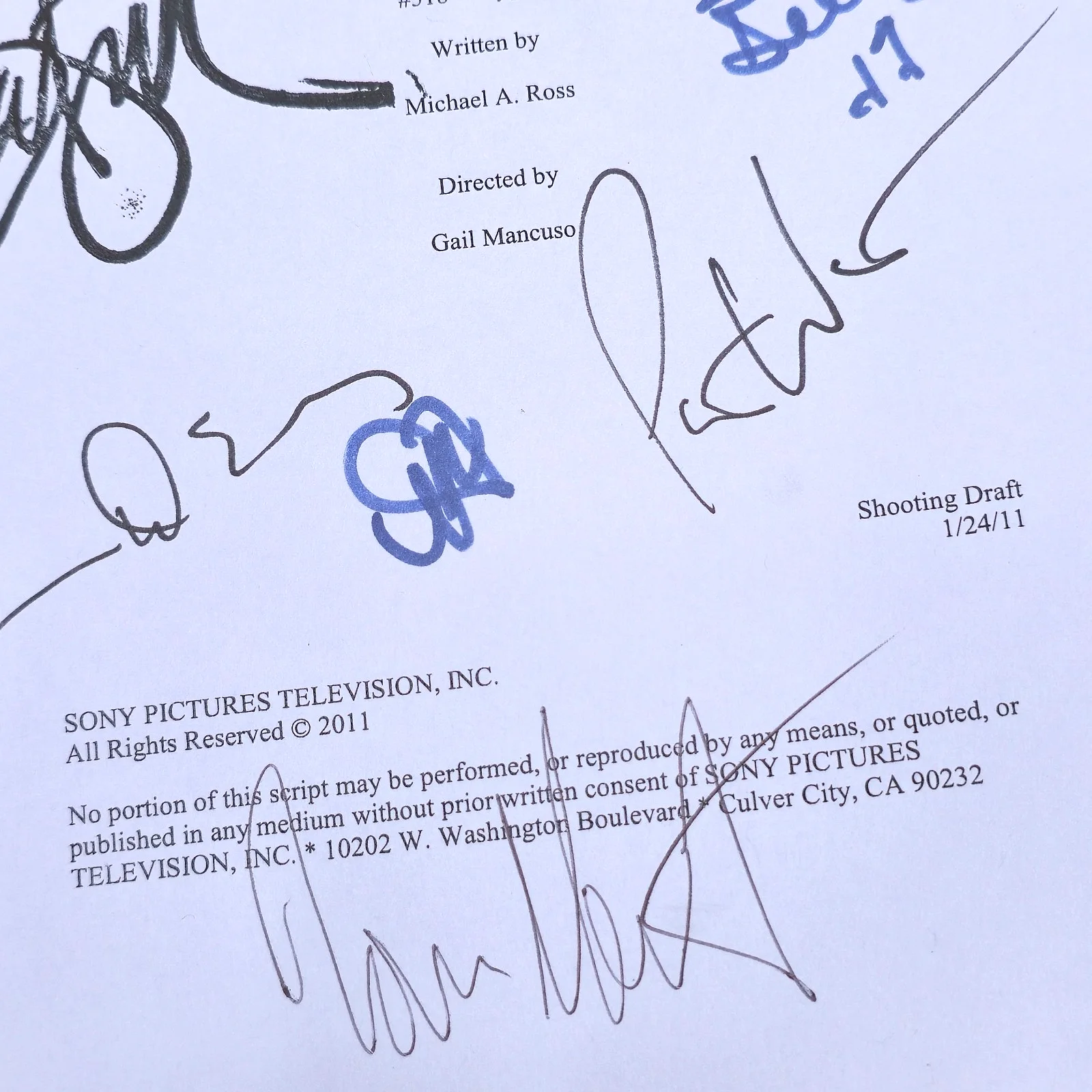 David Spade, Adhir Kalyan, Noelle Bellly — Rules of Engagement Signed Script "Zygote" #518 David Spade Adhir Kalyan Cast, image 5