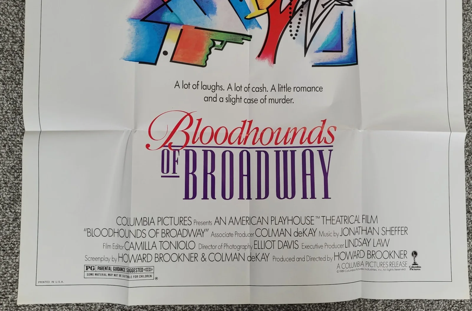 BLOODHOUNDS OF BROADWAY - ORIGINAL SS POSTER MADONNA, image 3