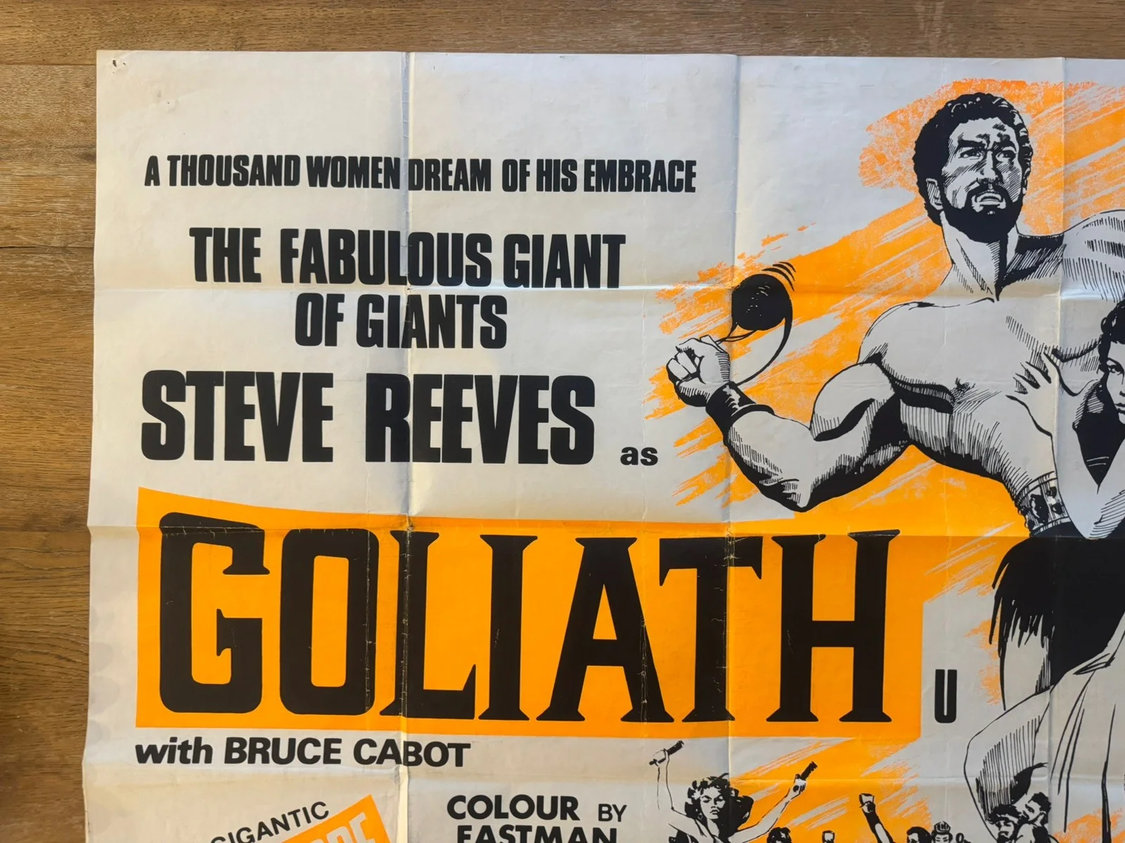 Goliath and The Barbarians Original Quad Poster 60's RR Steve Reeves Bruce Cabot, изображение 2
