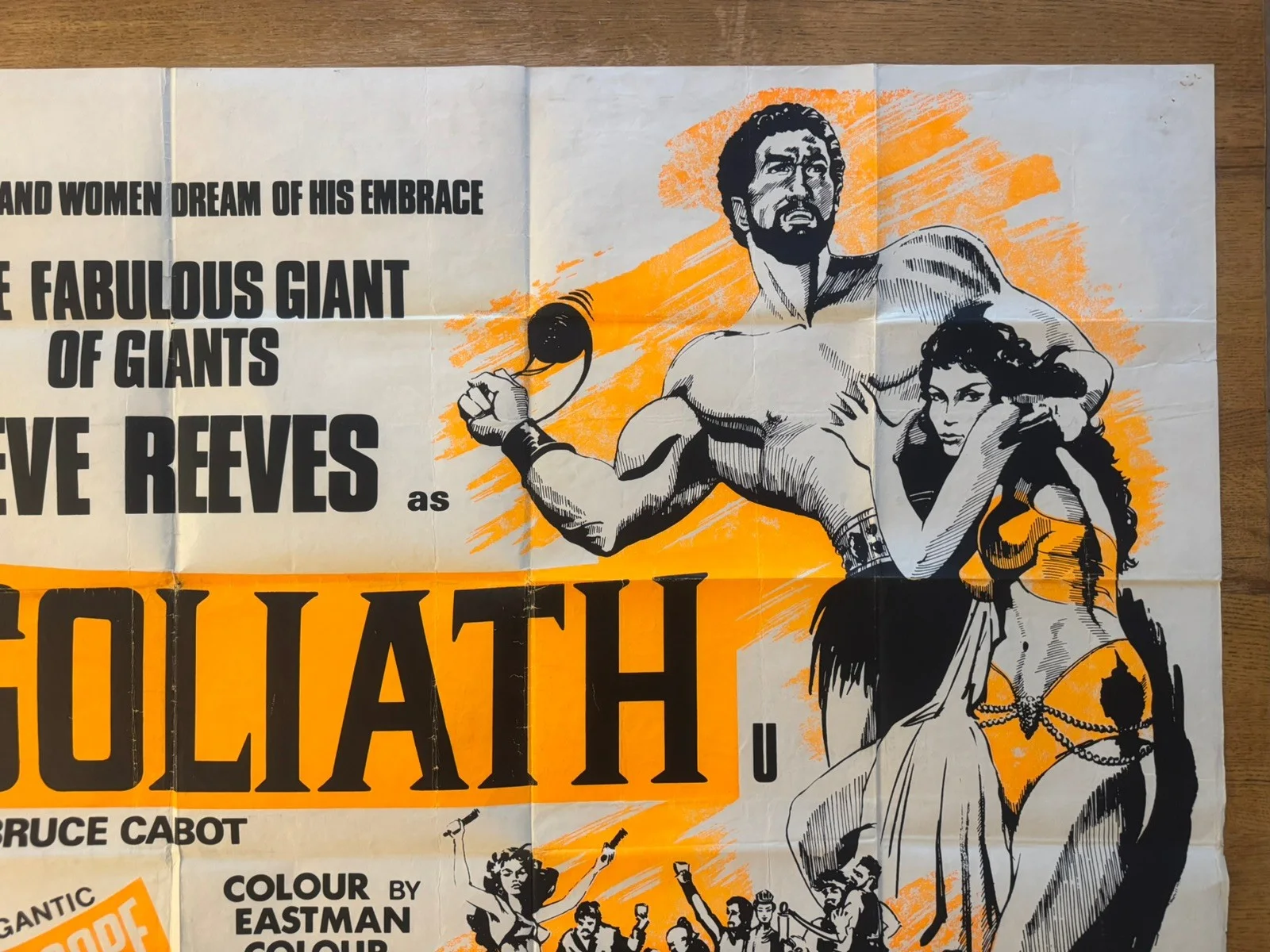 Goliath and The Barbarians Original Quad Poster 60's RR Steve Reeves Bruce Cabot, изображение 3