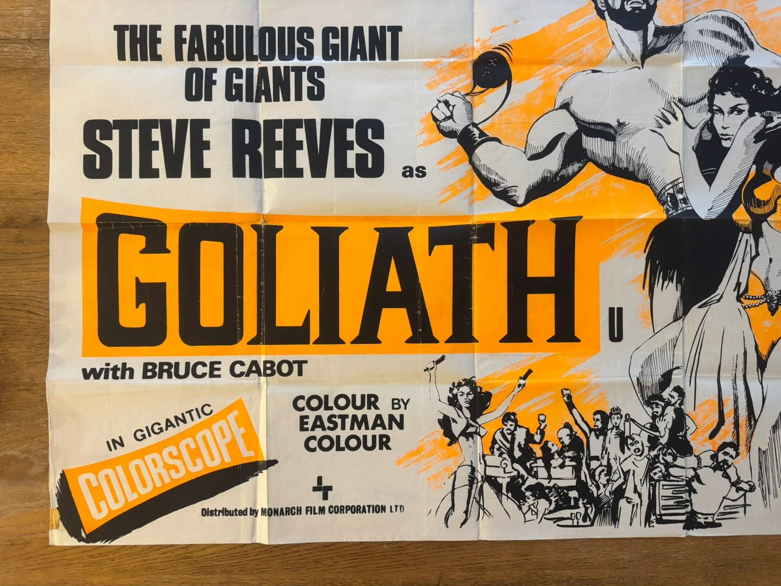 Goliath and The Barbarians Original Quad Poster 60's RR Steve Reeves Bruce Cabot, изображение 5
