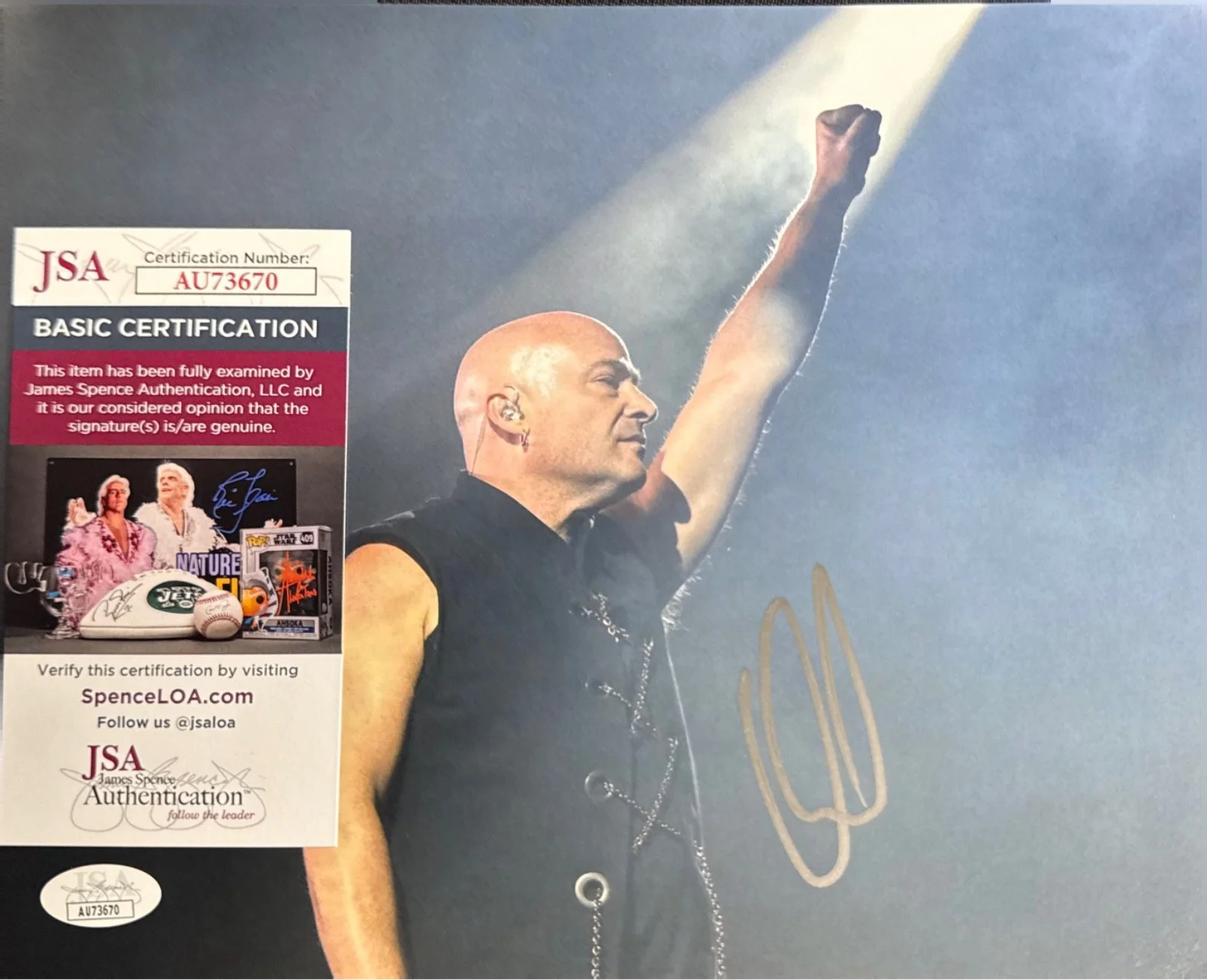David Draiman Signed 8x10 Disturbed Singer JSA AU73670, image 2