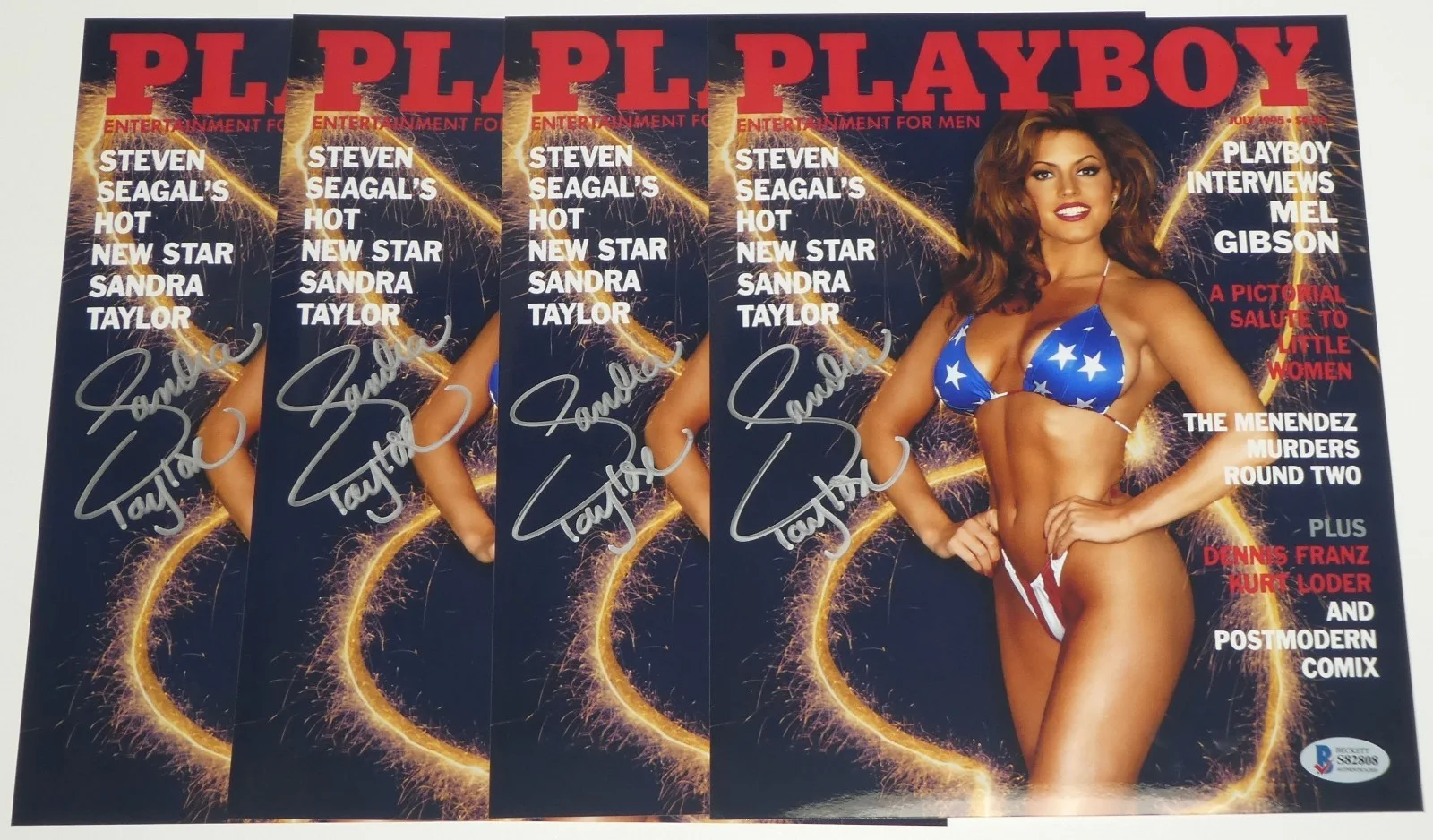 Sandra Taylor — Sandra Taylor Signed 8x10 Photo BAS COA July 1995 Playboy Magazine Cover Model, image 3