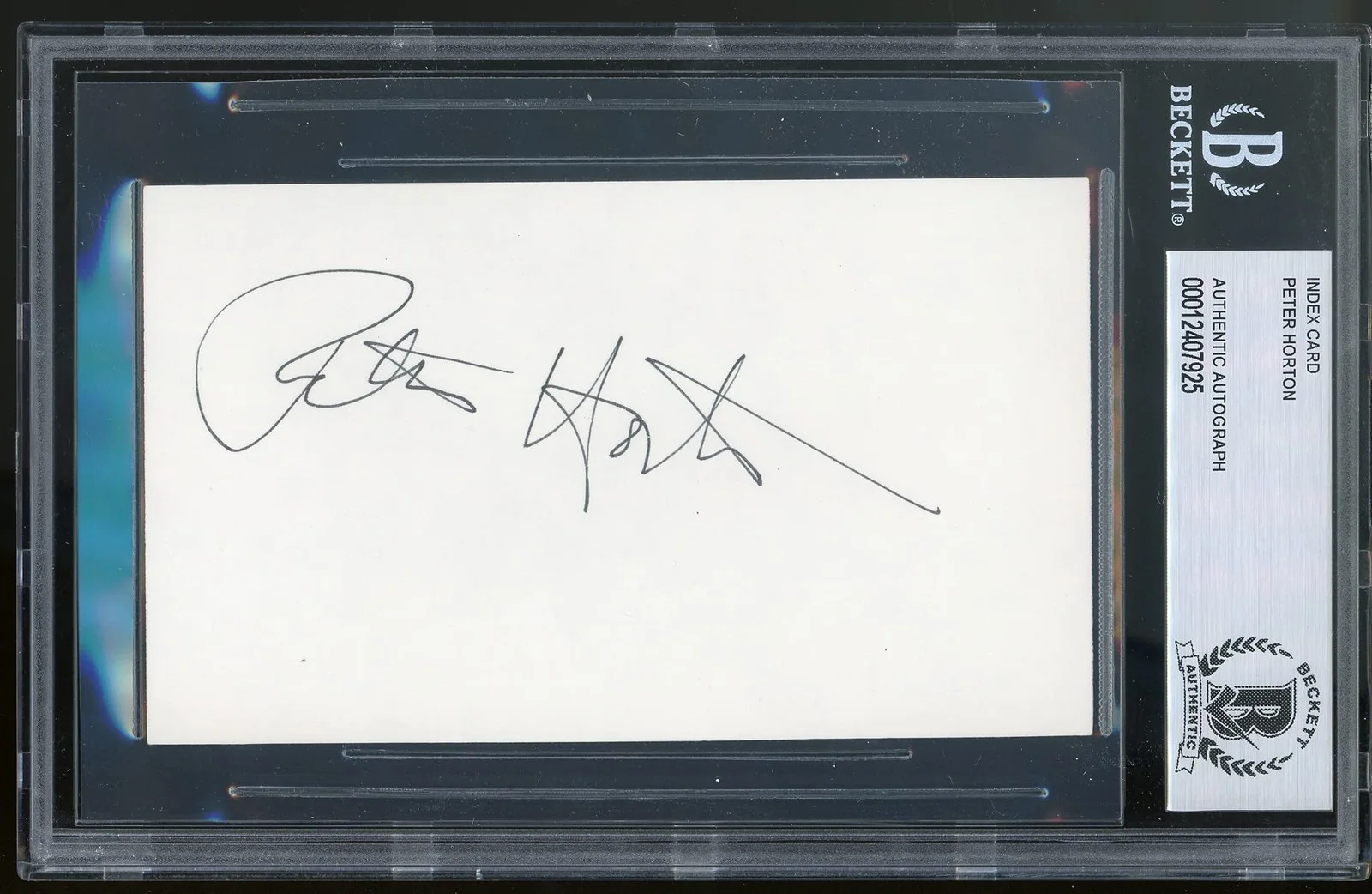 Peter Horton — Peter Horton Thirtysomething Authentic Signed 3x5 Index Card BAS Slabbed, image 3