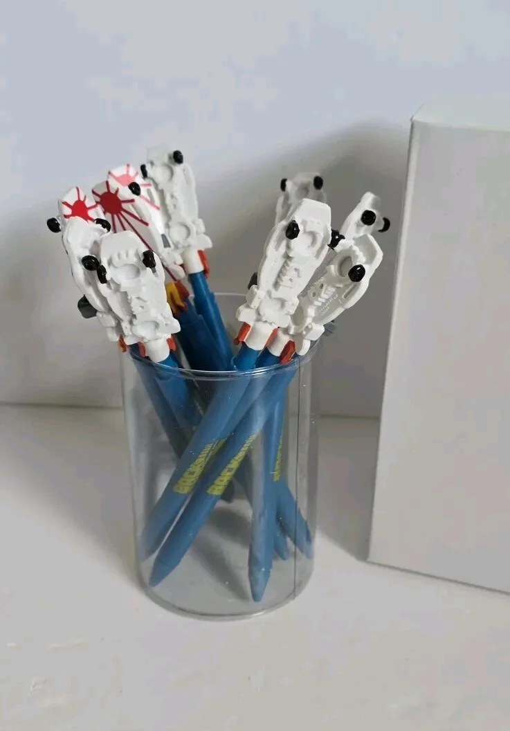 Back to the Future II Delorean Pen Display 10 Hoverboads PVC Pens NOS & Display, image 4